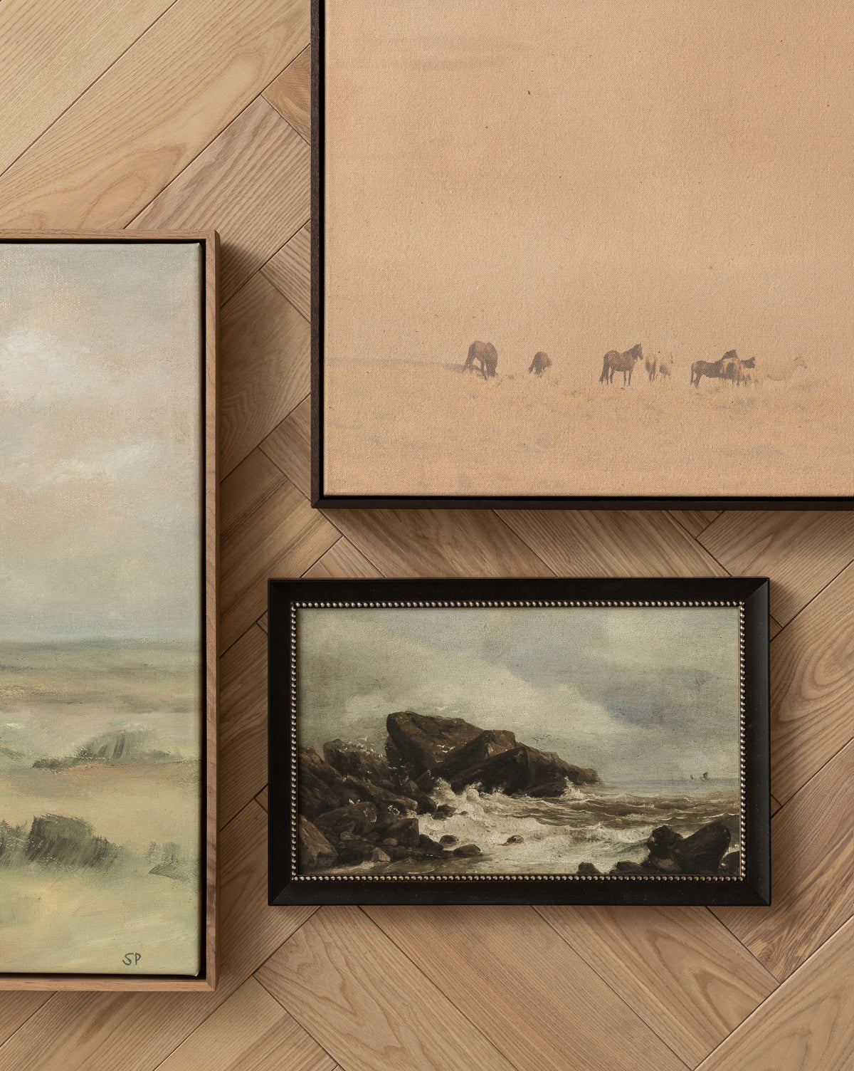 Rough Sea Shores Wall Art - Coastal Beach Landscape Painting for Home & Office Decor - Perfect for Living Room, Bedroom or Seaside Themed Spaces