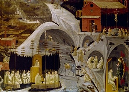 Tebaide by Paolo Uccello 1397-1475 - Vintage London Art Poster Print (24x36 inches) - A&F Pears Ltd Reproduction - Perfect for Home Decor, Office Wall Art & Renaissance Art Lovers