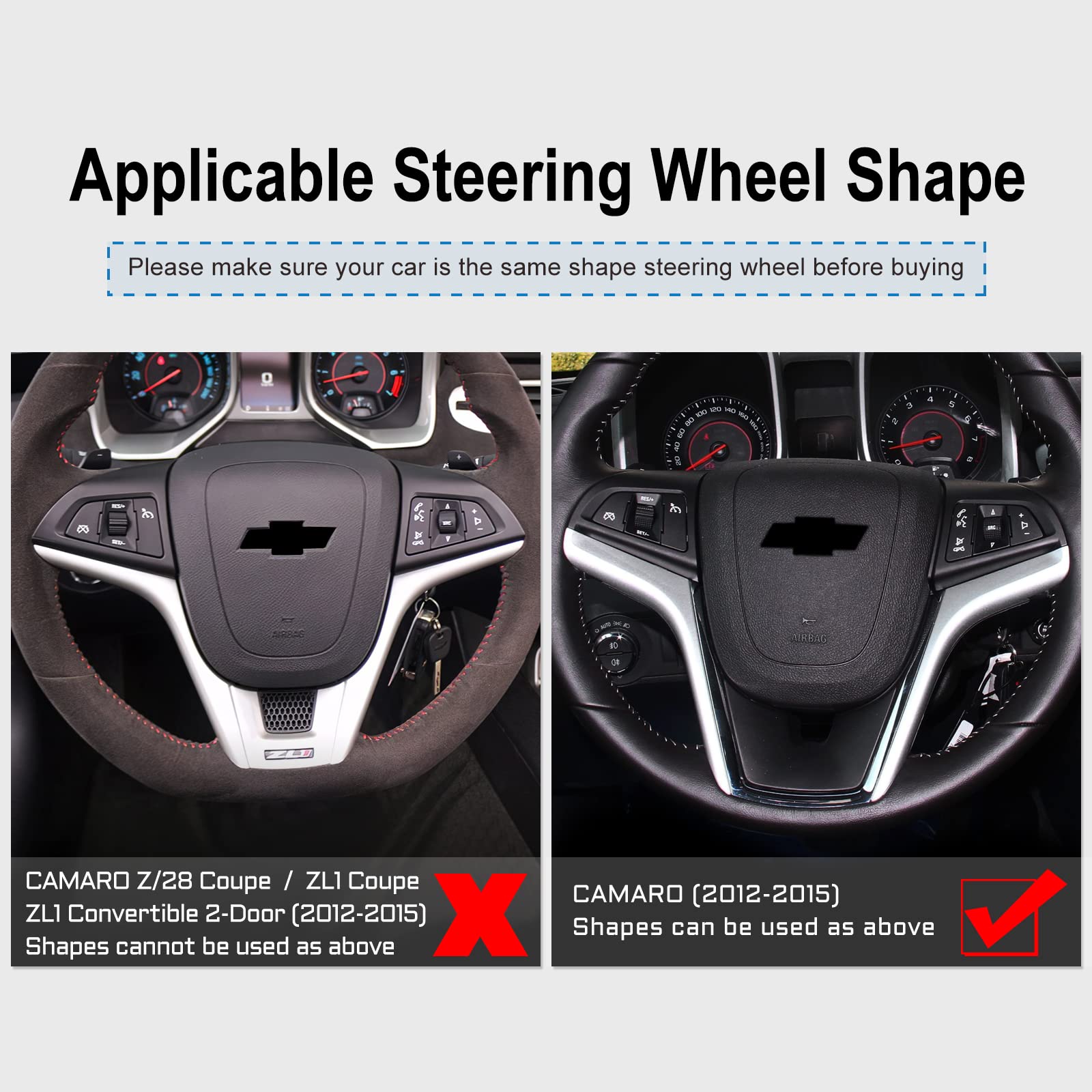 Premium Carbon Fiber Steering Wheel Button Stickers for 2012-2015 Chevrolet Camaro - Red Interior Trim Decals | Easy Installation & Anti-Slip Grip | Perfect for Car Enthusiasts & Customization Lovers