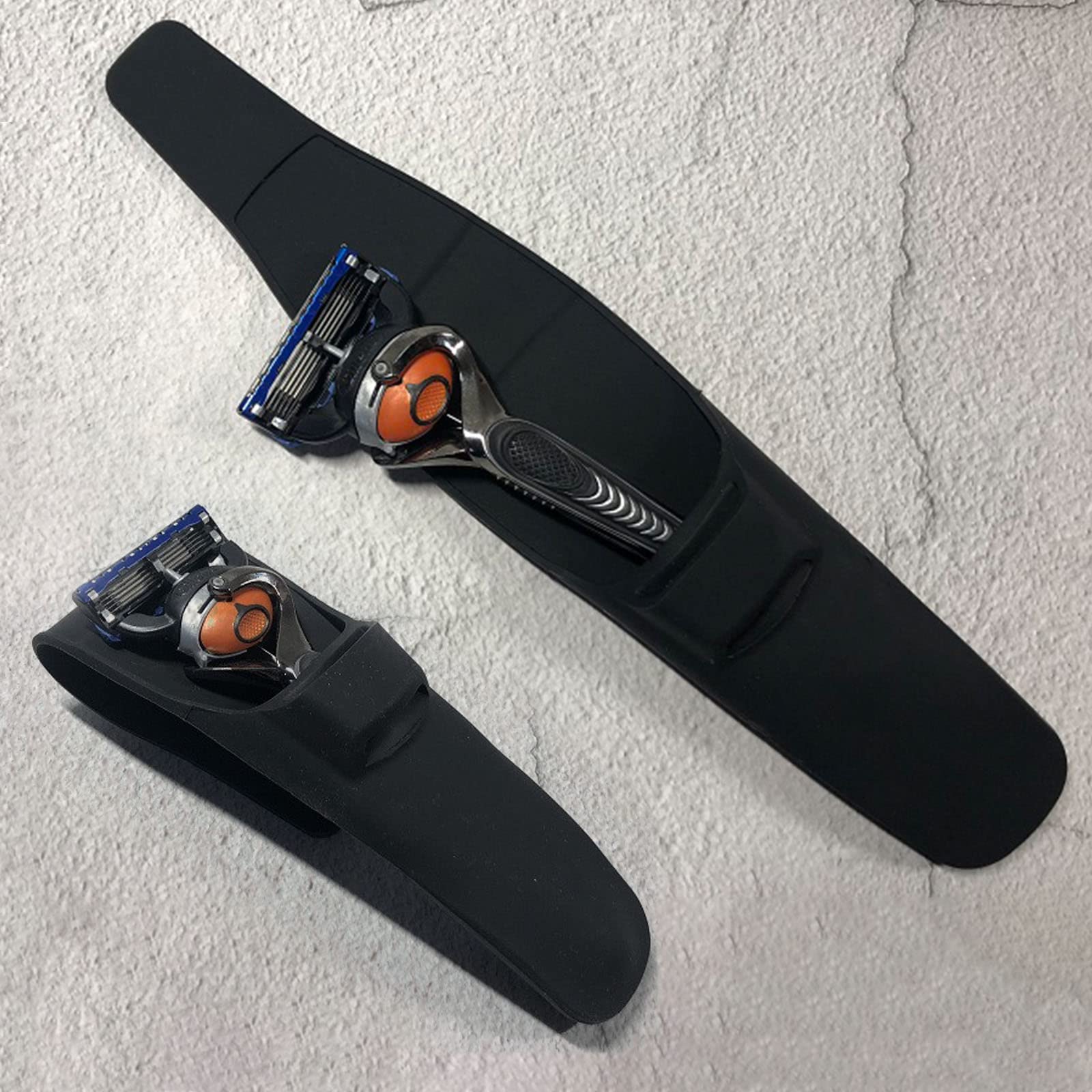 Waterproof Silicone Razor Travel Case - Soft Protective Cover for Most Manual Razors with 2 Cleaning Brushes (2 Pack) | Portable Shaving Kit for Gym, Travel & Home Storage