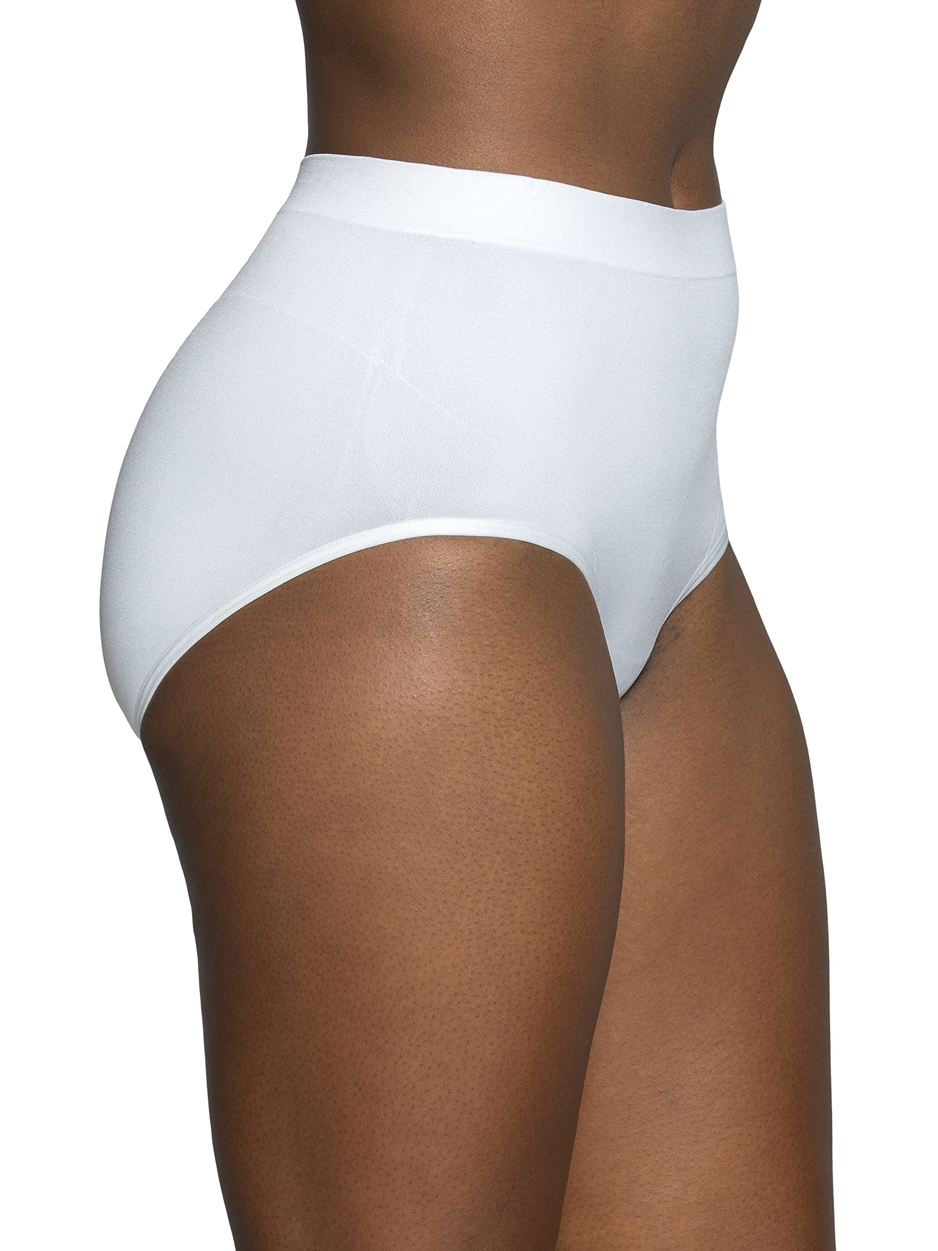 Vanity Fair Women's Comfortable Smoothing Brief Panties with Rear Lift - Seamless Underwear for Everyday Wear & Shapewear Support