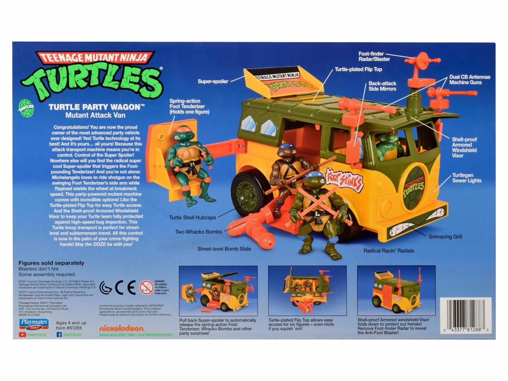 Original Teenage Mutant Ninja Turtles Party Wagon Toy - Classic TMNT Collectible Vehicle for Kids & Fans | Perfect for Playtime, Birthday Parties & Nostalgic Gift Giving
