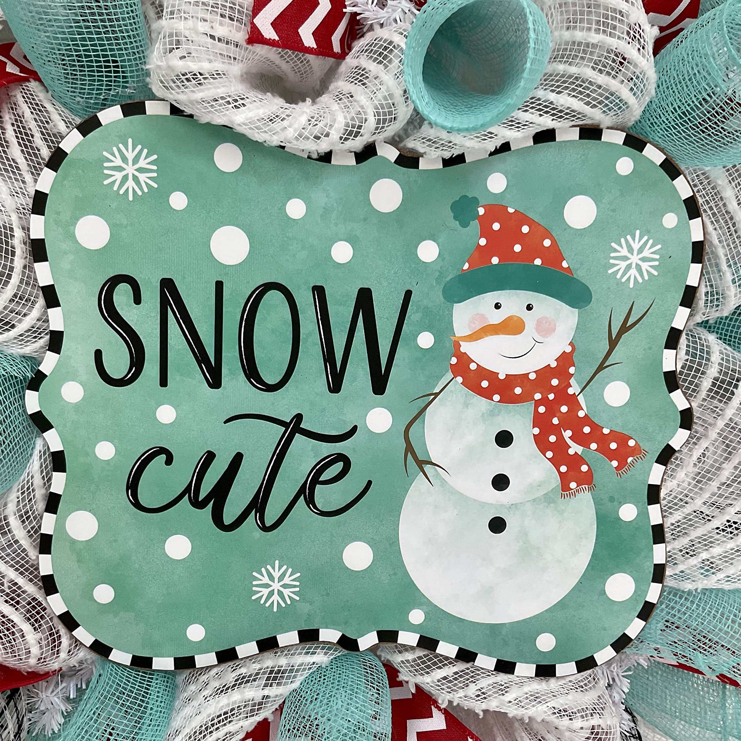 Handmade Snowman Christmas Wreath - 24