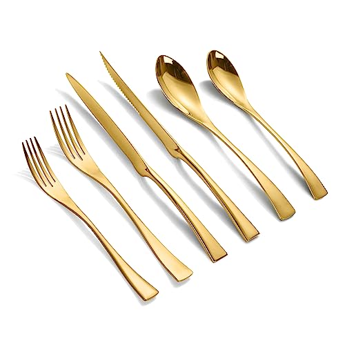 Gold 24 Piece Set with Steak Knives