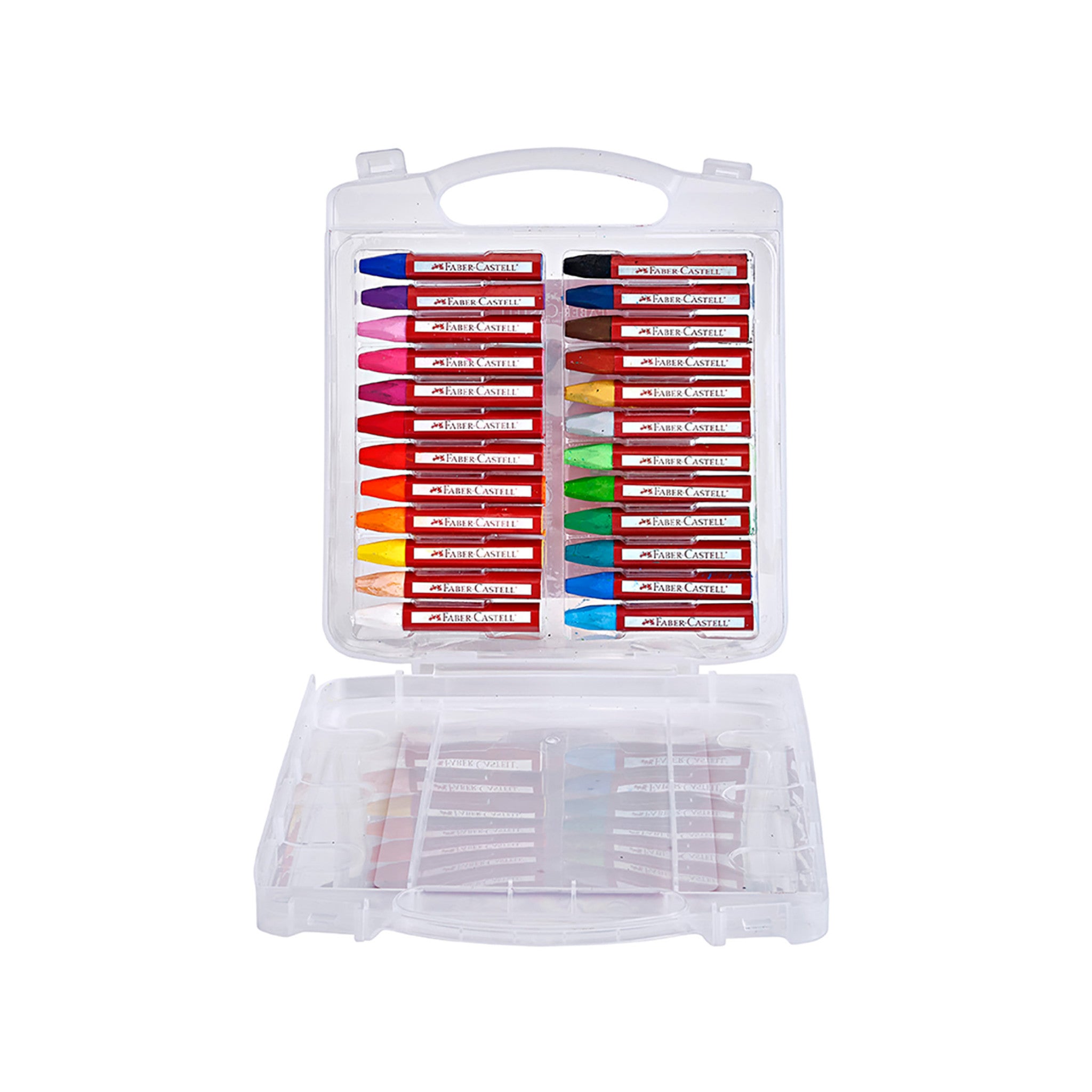 24 Vibrant Oil Pastels Set in Durable Storage Case - Perfect for Artists, Students & Sketching on the Go #124024