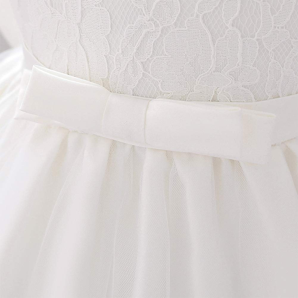 Baby Girl Lace Tutu Dress - Infant & Toddler Wedding Flower Girl Dress for First Birthday, Formal Pageant & Christening - Perfect for Special Occasions, Photo Shoots & Party Celebrations