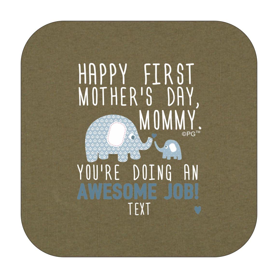 Personalized First Mother's Day Gift - Blue Elephant Baby Bodysuit for New Moms | Cute Outfit for Baby Showers, Photo Shoots & Special Occasions