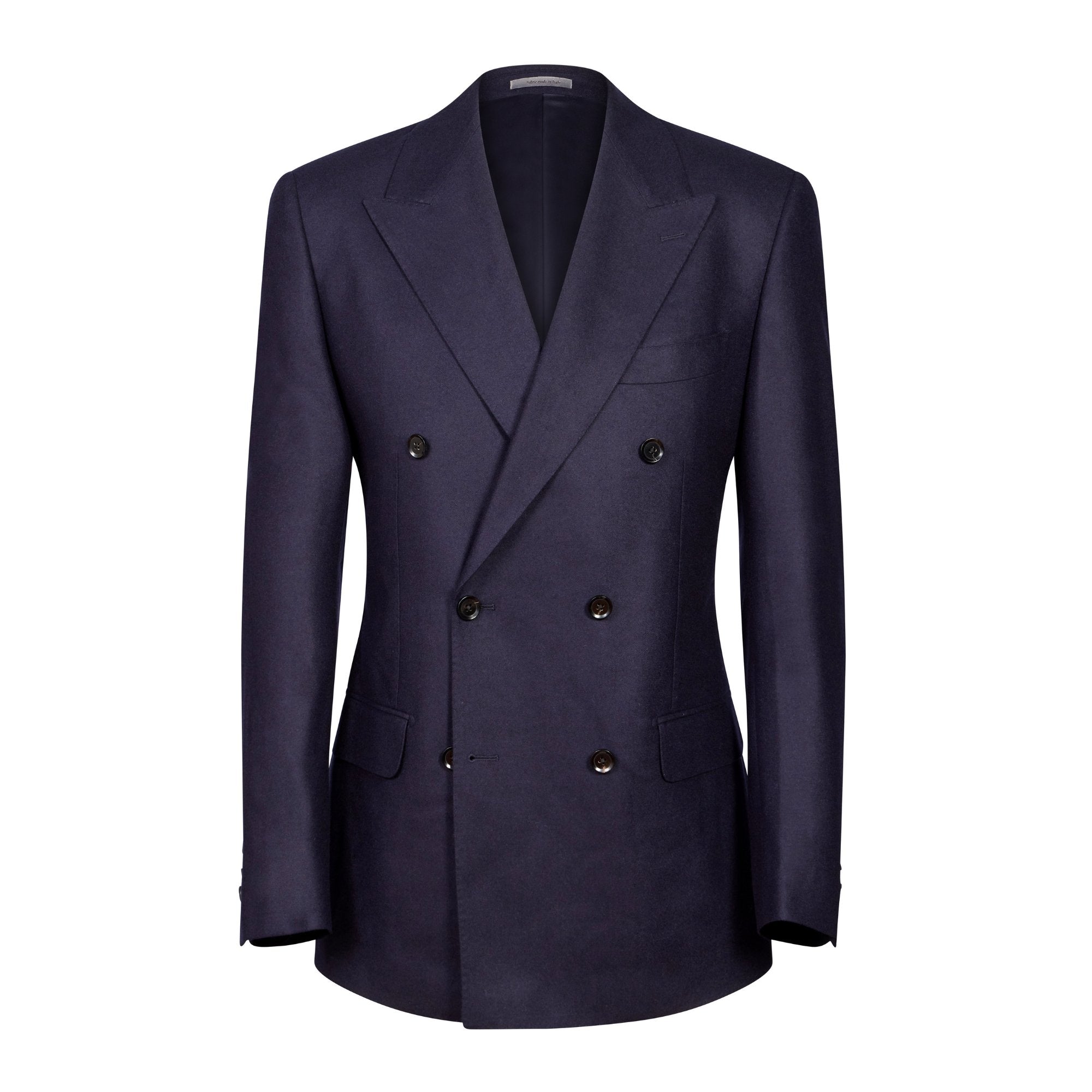 Premium HENRY SARTORIAL Men's Business Suit - Vitale Barberis Canonico Wool, Navy Blue Peak Lapel | Perfect for Weddings, Office & Formal Events