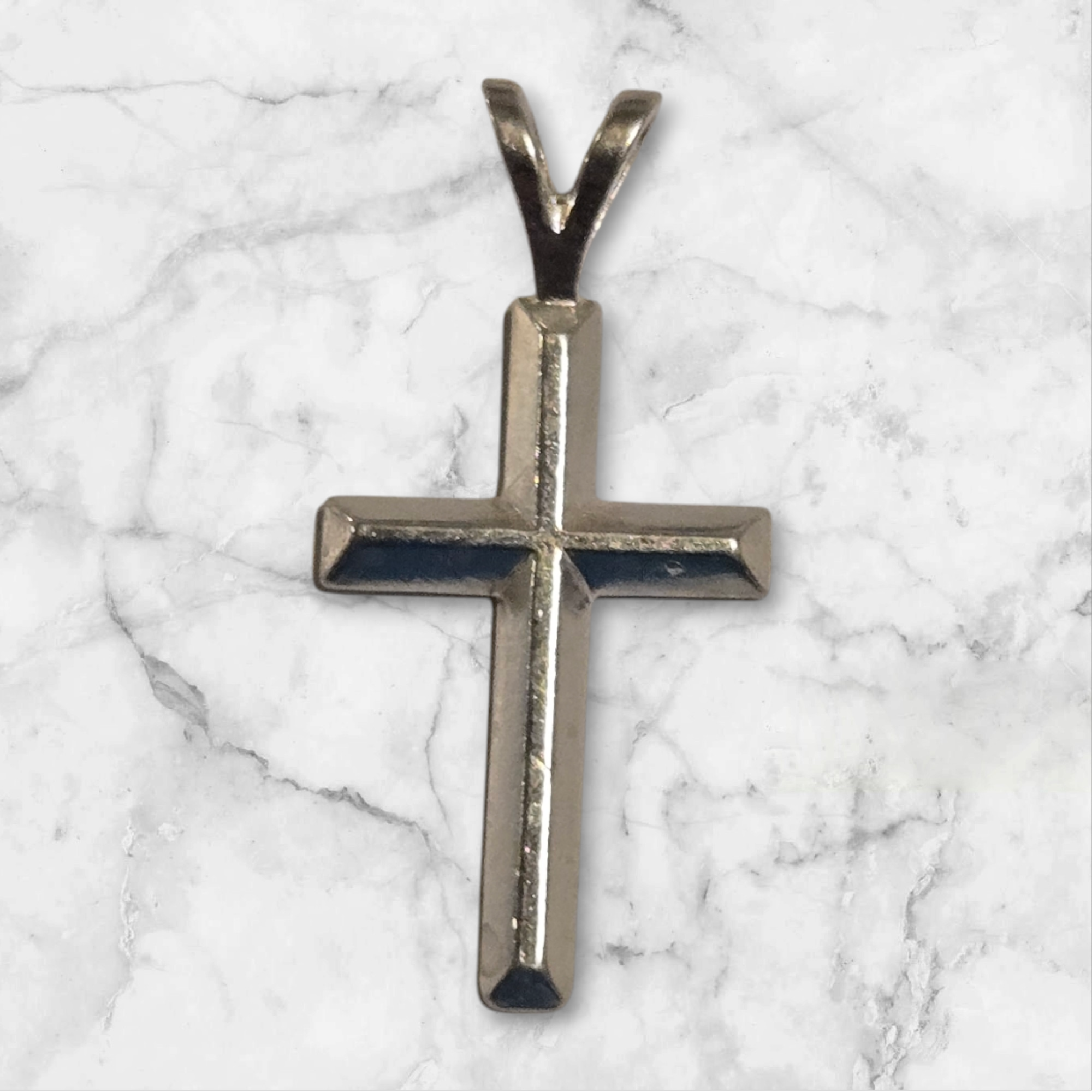 Solid Sterling Silver or 14kt Gold Cross Pendant Setting - New & Made in USA (161736/141736) - Perfect for Religious Jewelry, Gifts & Everyday Wear