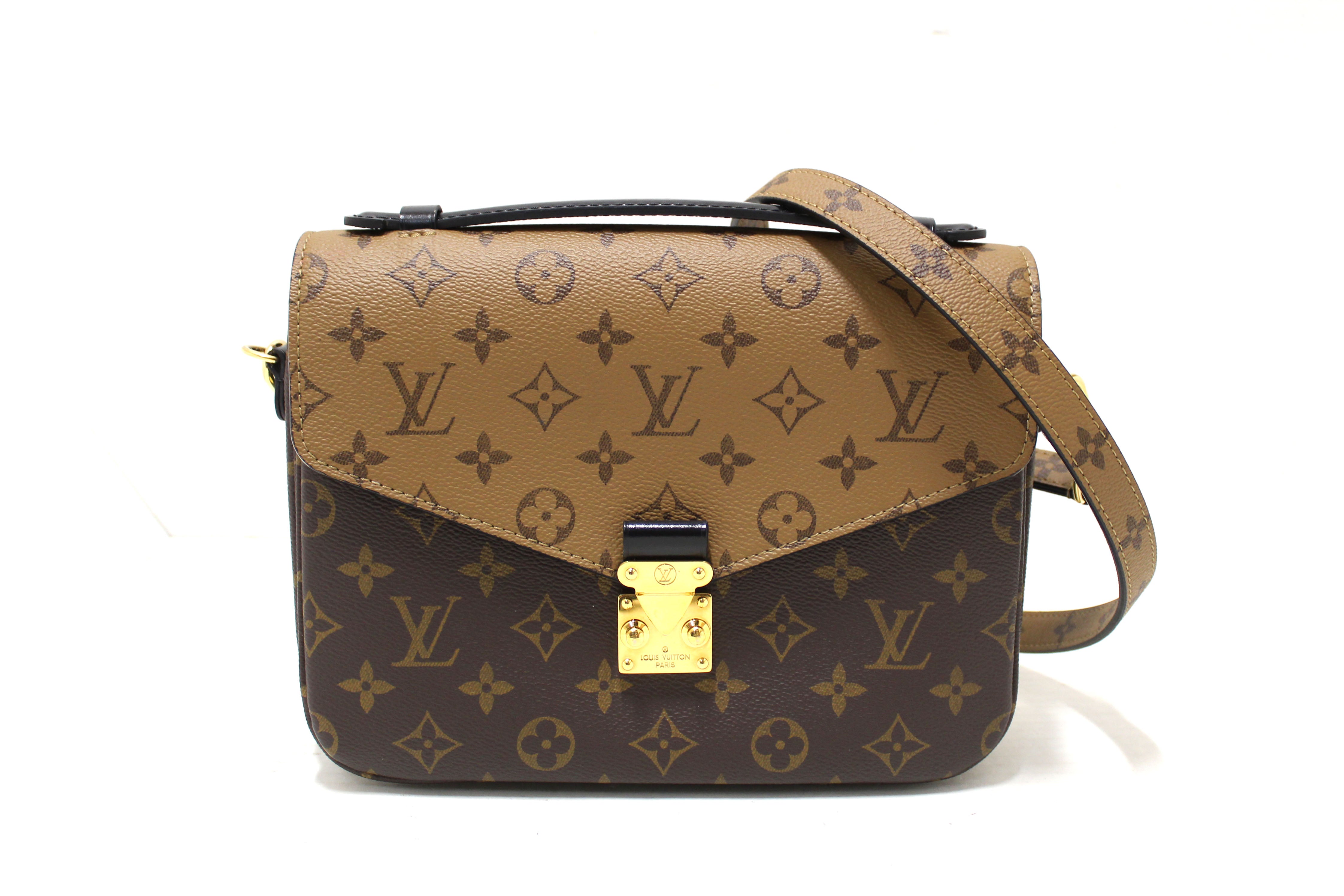 Authentic Louis Vuitton Monogram Reverse Canvas Pochette Metis Crossbody Bag - Luxury Designer Handbag for Women, Perfect for Work, Travel & Everyday Use