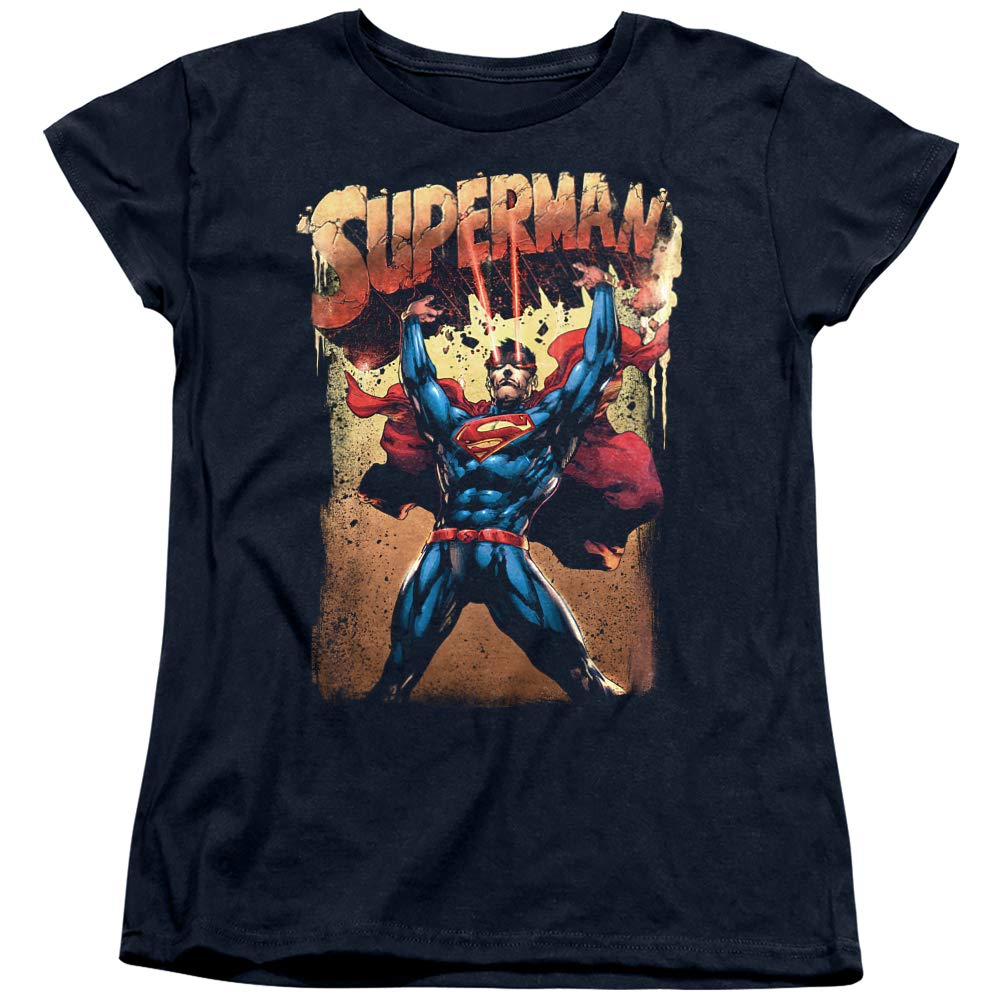 Superman Lift Up Graphic Women's T-Shirt - Comfortable Cotton Tee for Casual Wear, Superhero Fan Gifts & Everyday Outfits