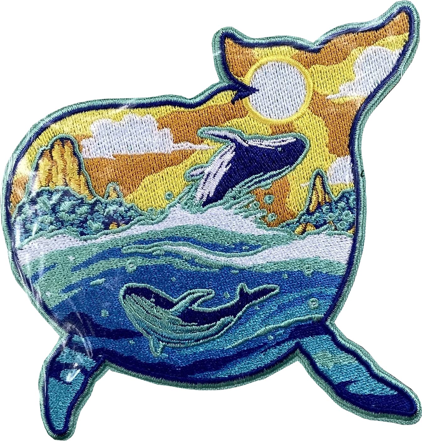 Whale Embroidery Morale Patch - Wildlife Series - Perfect for Backpacks, Jackets & Tactical Gear