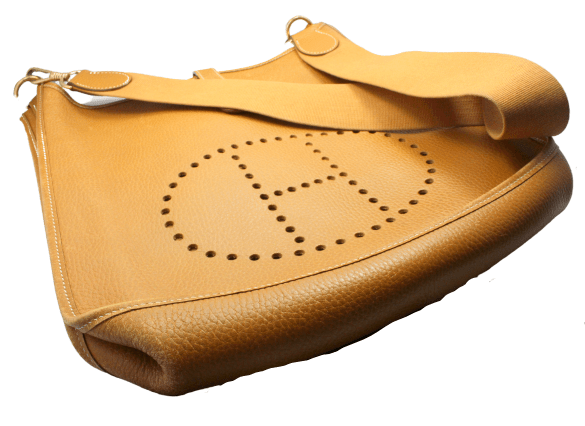 Authentic Hermes Evelyne GM Handbag in Natural Tan Clemence Leather - Luxury Tote for Women, Perfect for Work, Travel & Everyday Use