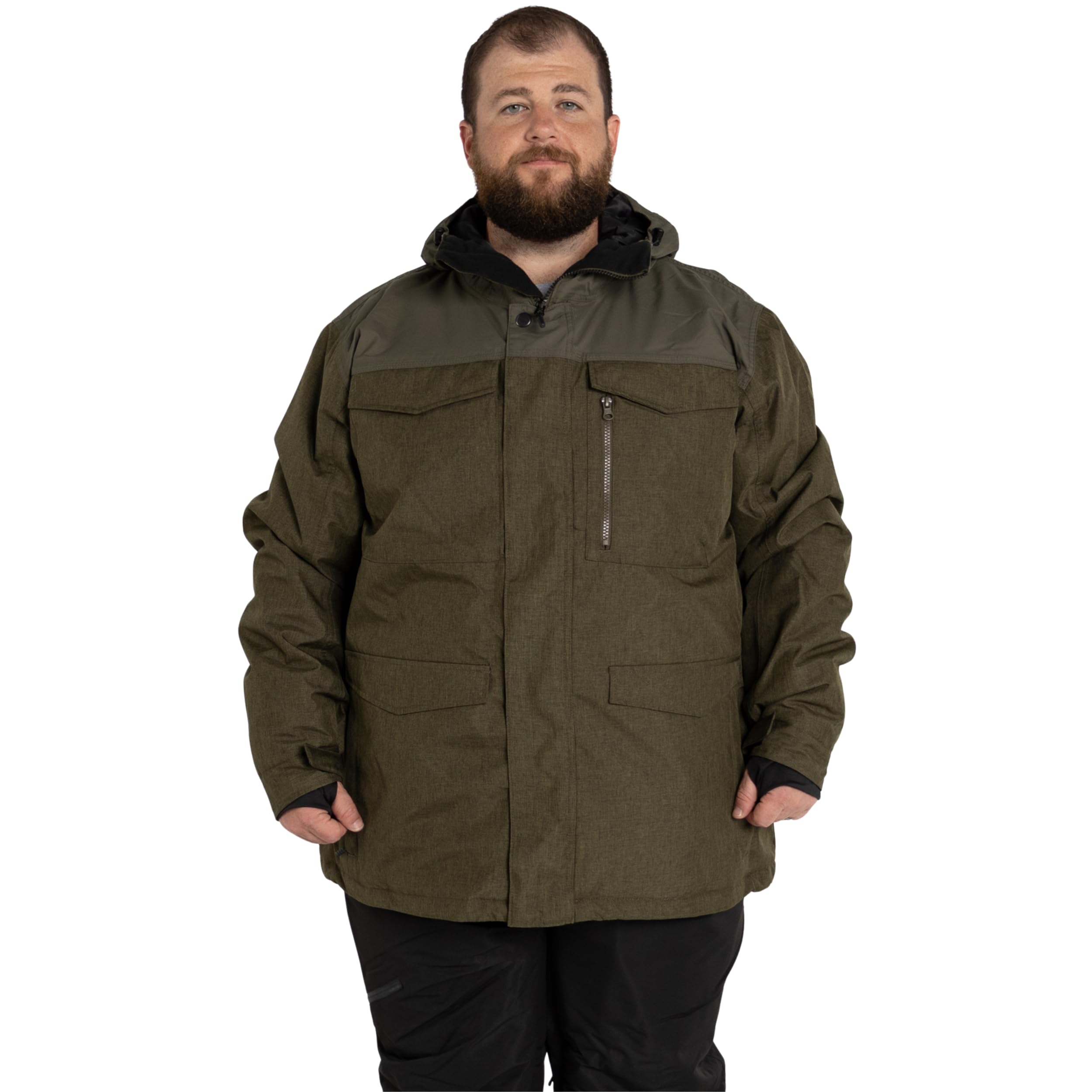 Men's Insulated Winter Ski Snow Jacket - Waterproof Windproof Thermal Coat for Snowboarding & Outdoor Activities - Perfect for Skiing, Hiking & Cold Weather Adventures