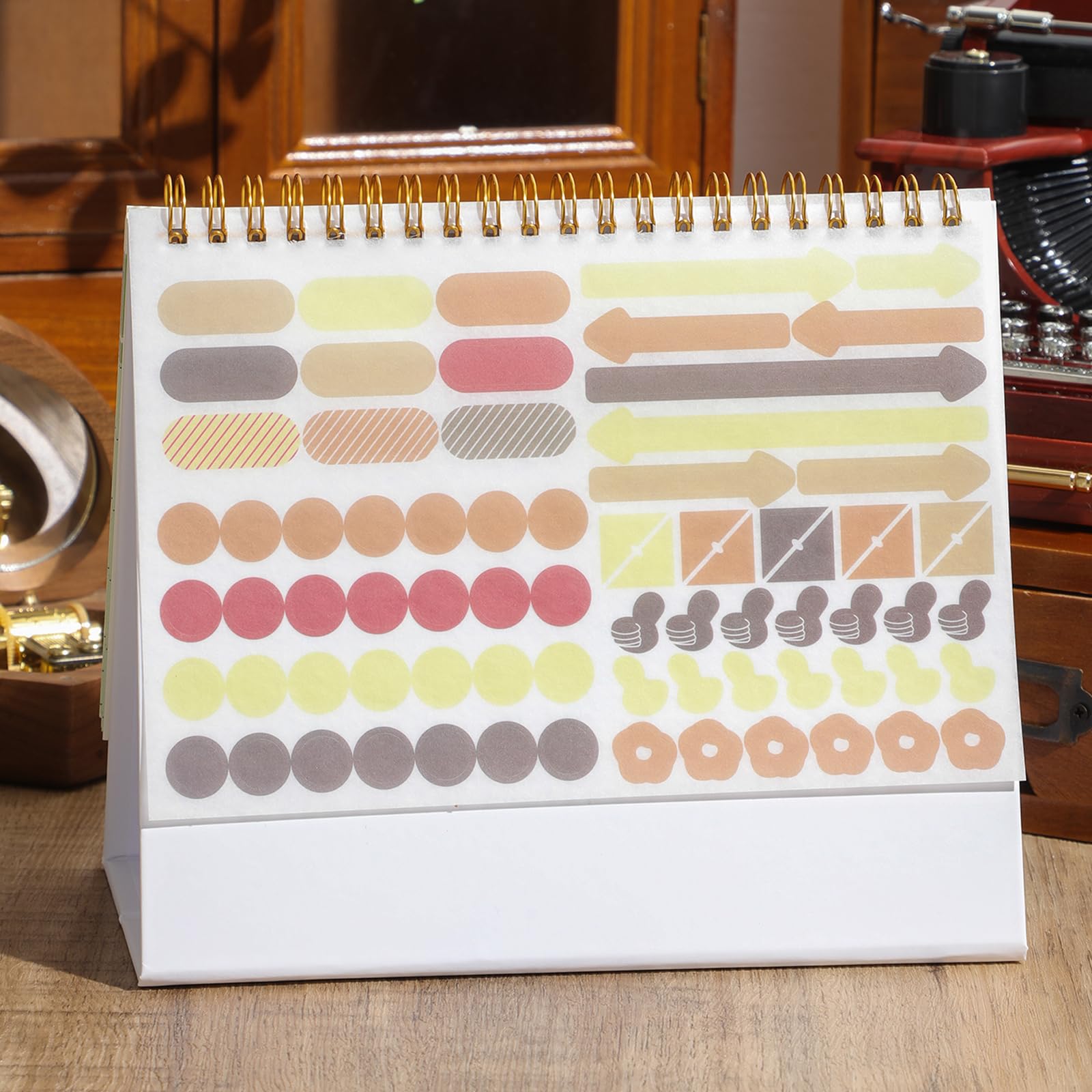 2025 Small Desk Calendar with Metal Ring Twin-Wire Binding - Monthly Planner from Now to December 2025 for Home, Office & School Use - Perfect for Scheduling, Productivity & Organization (White)