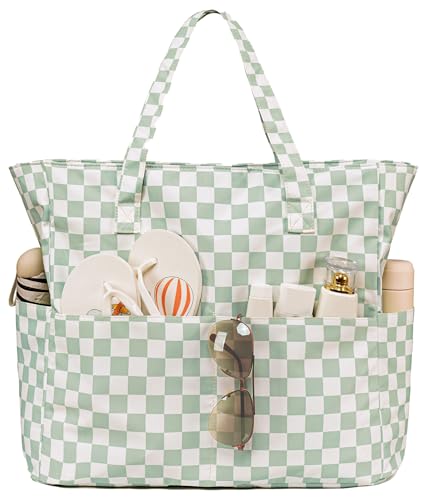 Checkerboard Green and White