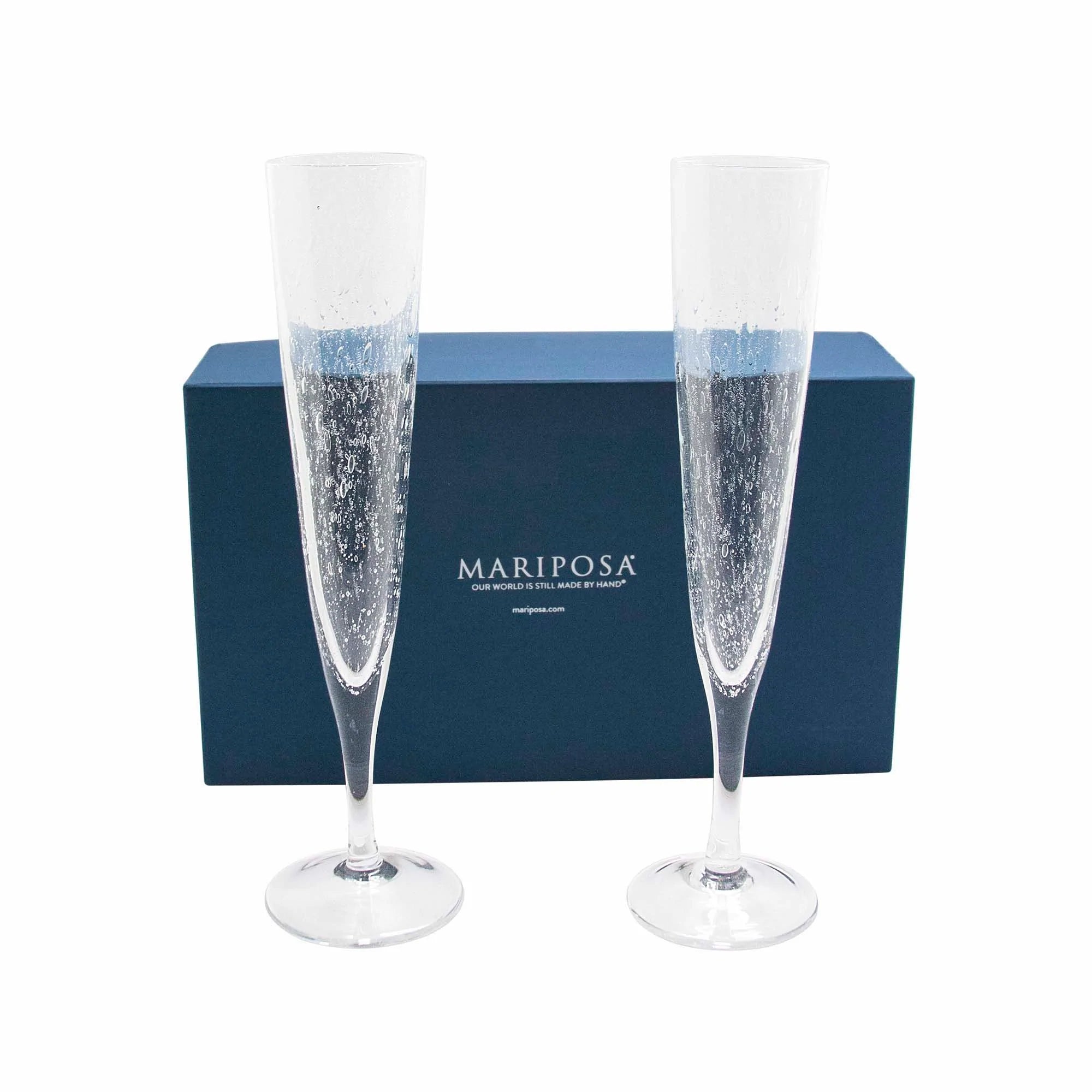 Premium Bellini Champagne Flutes Gift Set (2-Piece) - Elegant Glassware for Weddings, Anniversaries & Romantic Celebrations