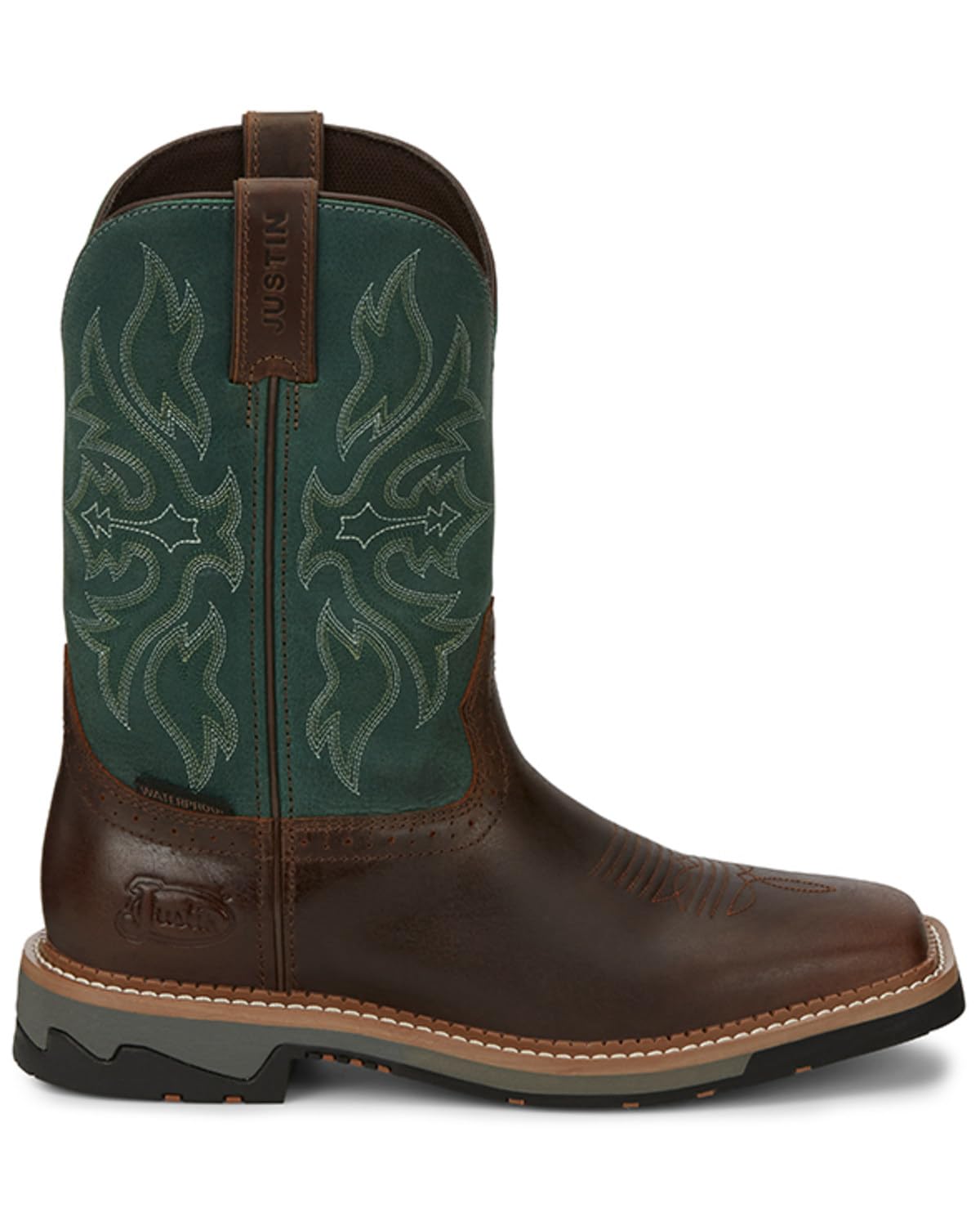 Justin Men's Bolt Western Work Boot Soft Toe - SE4104 | Durable Leather Cowboy Boots for Ranch Work & Outdoor Activities | Perfect for Construction, Farming & Country Style Fashion
