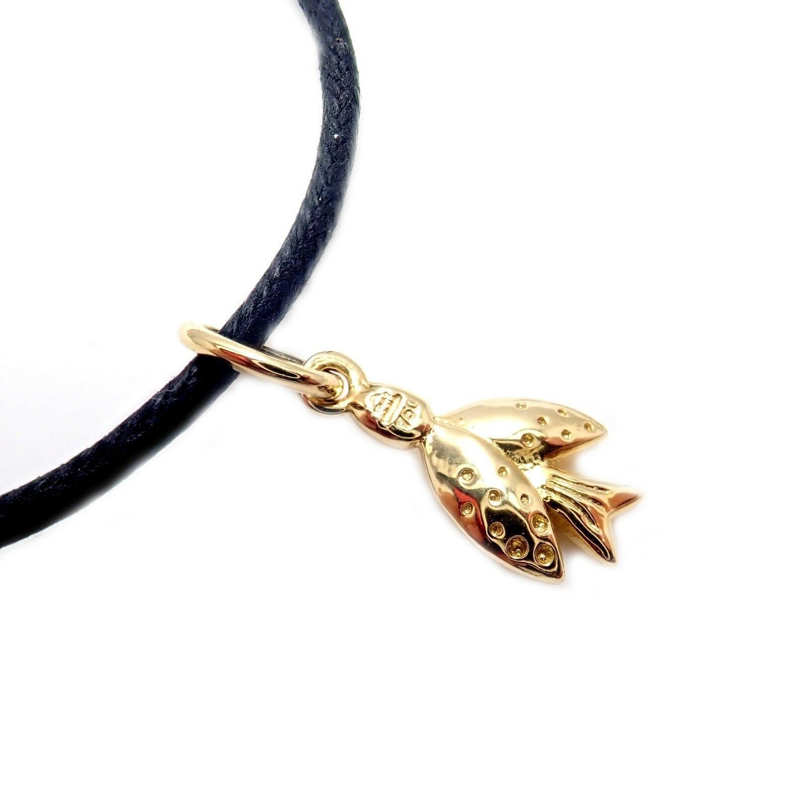 18K Gold Flying Dove Charm Cord Bracelet by Temple St Clair - Elegant Jewelry Gift for Women, Perfect for Weddings, Anniversaries & Everyday Wear