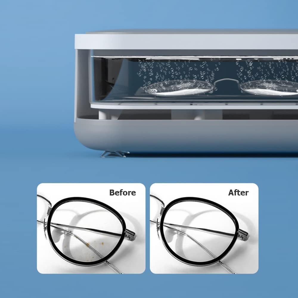 Whixant Professional 45000Hz Ultrasonic Jewelry Cleaner - High Frequency Sonic Cleaning Machine for Rings, Pandora Bracelets, Watches & Eyeglasses | Home & Commercial Use | Perfect for Jewelry Stores, Dental Clinics & Watch Repair Shops