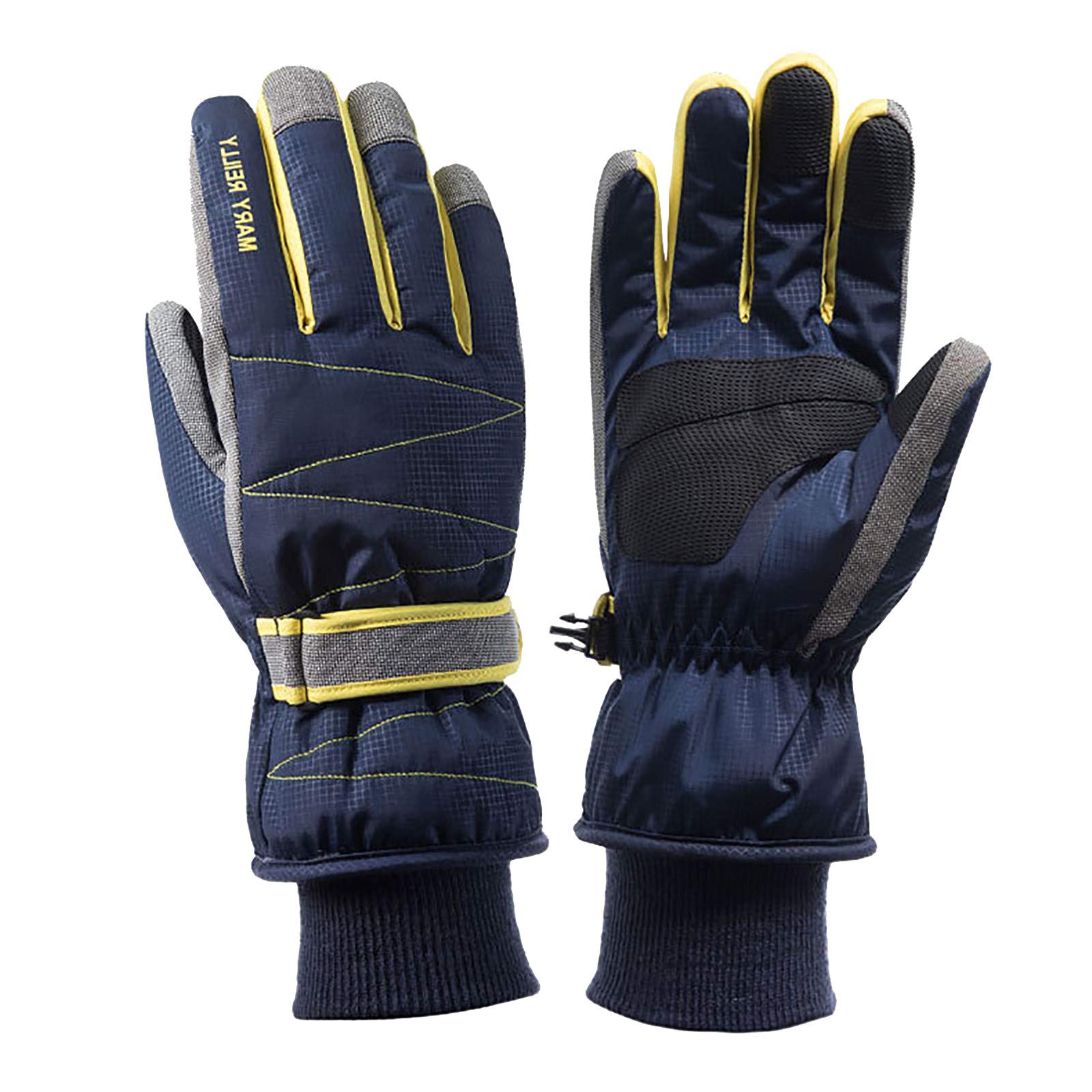 Men's Warm Fleece Windproof Waterproof Anti-Slip Winter Gloves for Outdoor Sports - Hiking, Skiing, Cycling & Snowboarding - Unisex Thermal Gloves for Teens & Adults