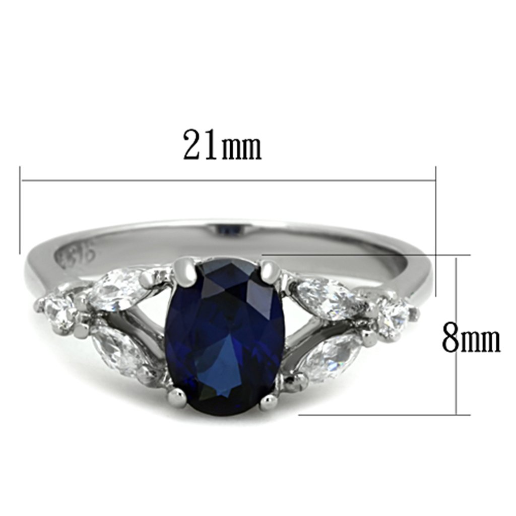 1.67ct Blue Montana CZ Oval Engagement Ring for Women Size 5-10 - Perfect for Proposals & Weddings
