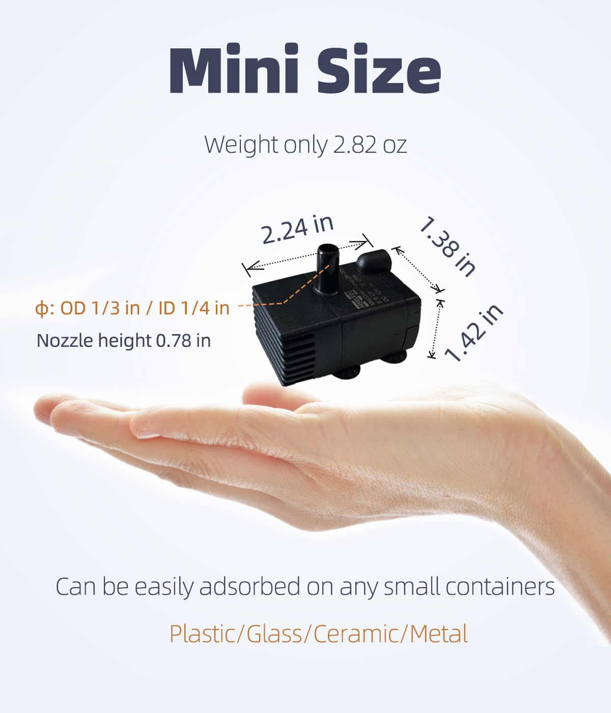 Automatic Small Sump Pump with Water Sensor - 5 FT Lift 55 GPH 115V/230V Mini Condensate Pump with Float Switch - Water Removal for Dehumidifier, Air Conditioner, Ice Maker, Basement - Auto On/Off - Perfect for Home, RV & Flood Prevention