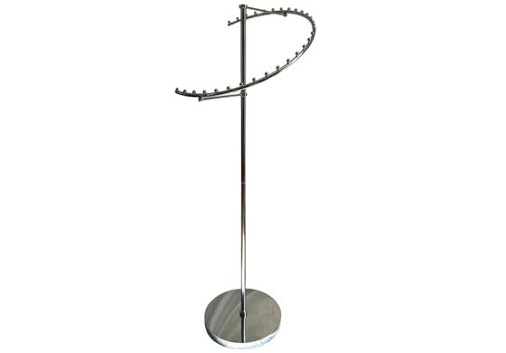 NAHANCO K29 Heavy Duty Chrome Spiral Garment Rack - Commercial Clothing Display with 29 Hanging Hooks for Retail Stores, Boutiques & Home Organization