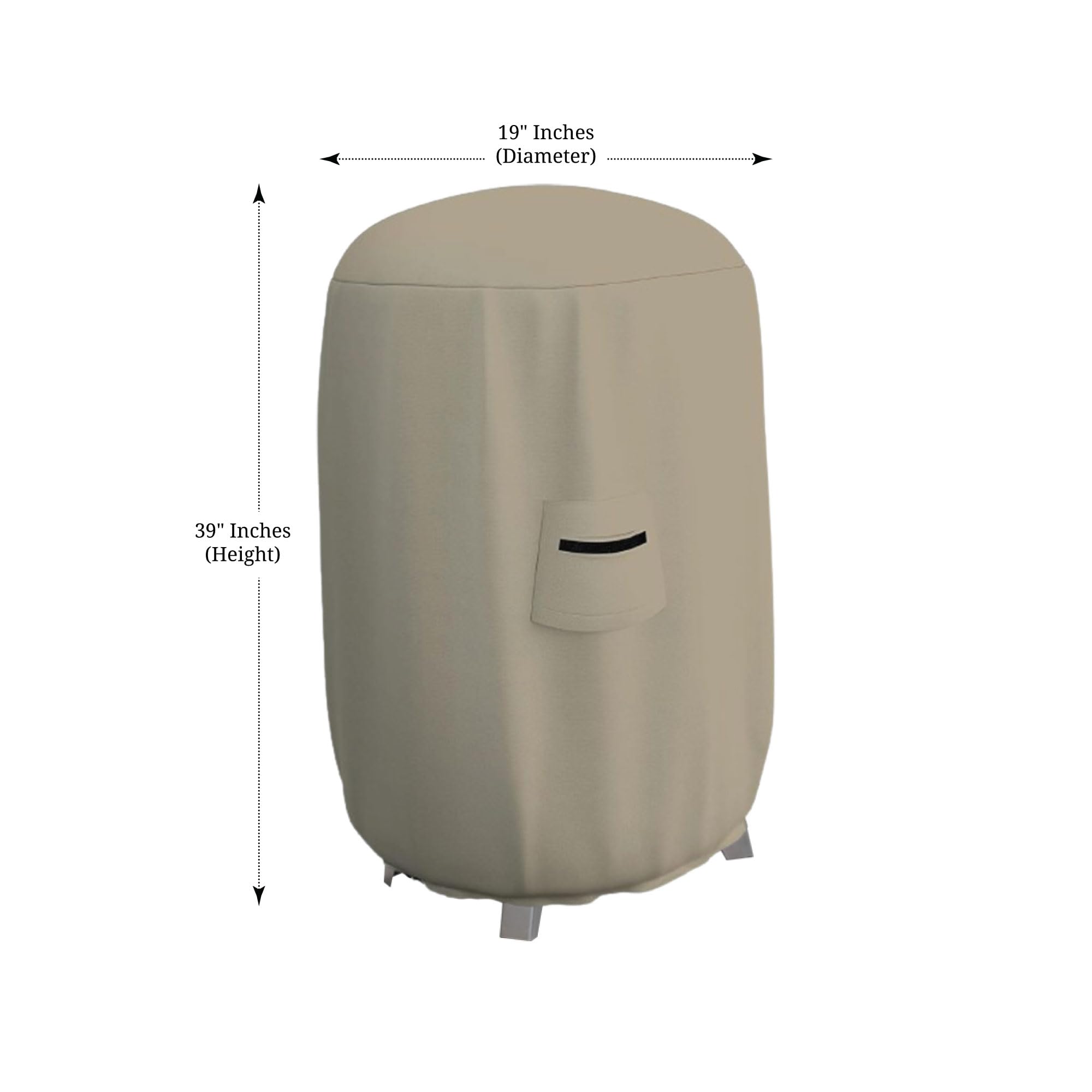 Premium 12 Oz Waterproof BBQ Smoker Cover - UV & Weather Resistant for Dome, Bullet, Barrel, Kettle & Drum Grills (19