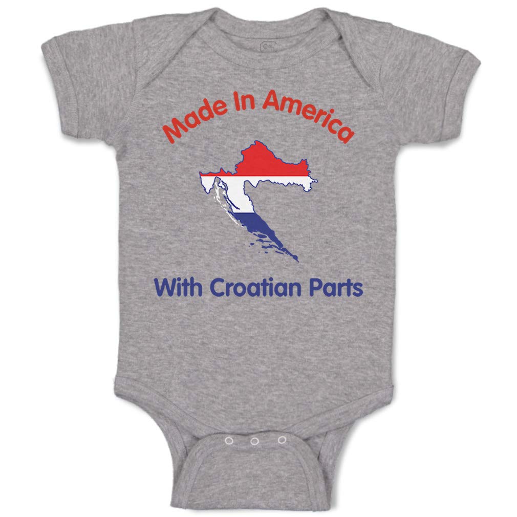 Custom Made in USA Baby Bodysuit - Funny Cotton Infant Clothes for Boys & Girls (12 Months, Oxford Gray) | Perfect for Family Photos, Baby Showers & Everyday Wear