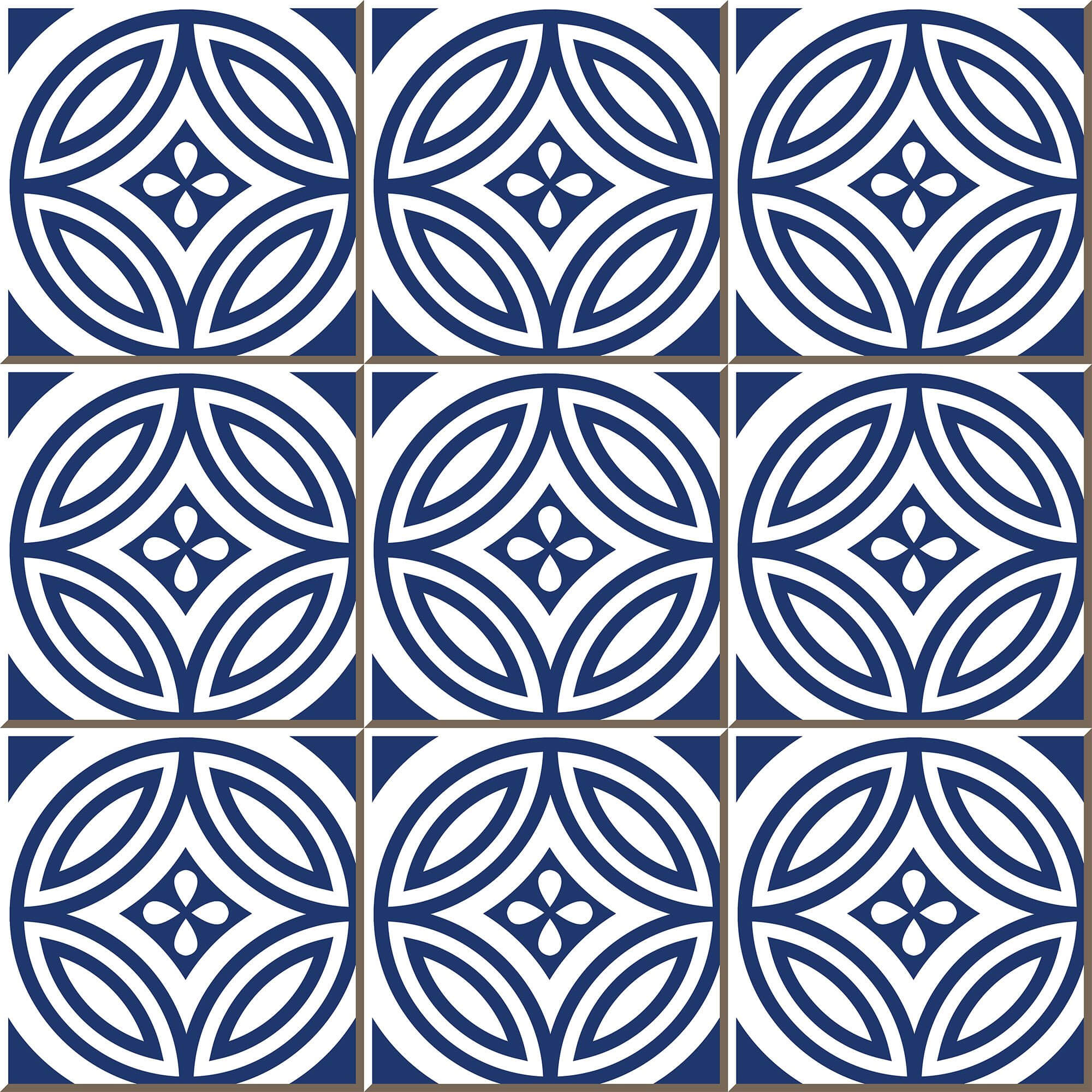 Blue and White Tile Peel and Stick Removable Wallpaper - Self-Adhesive Backsplash for Kitchen, Bathroom, and Home Decor - Easy to Install and Remove