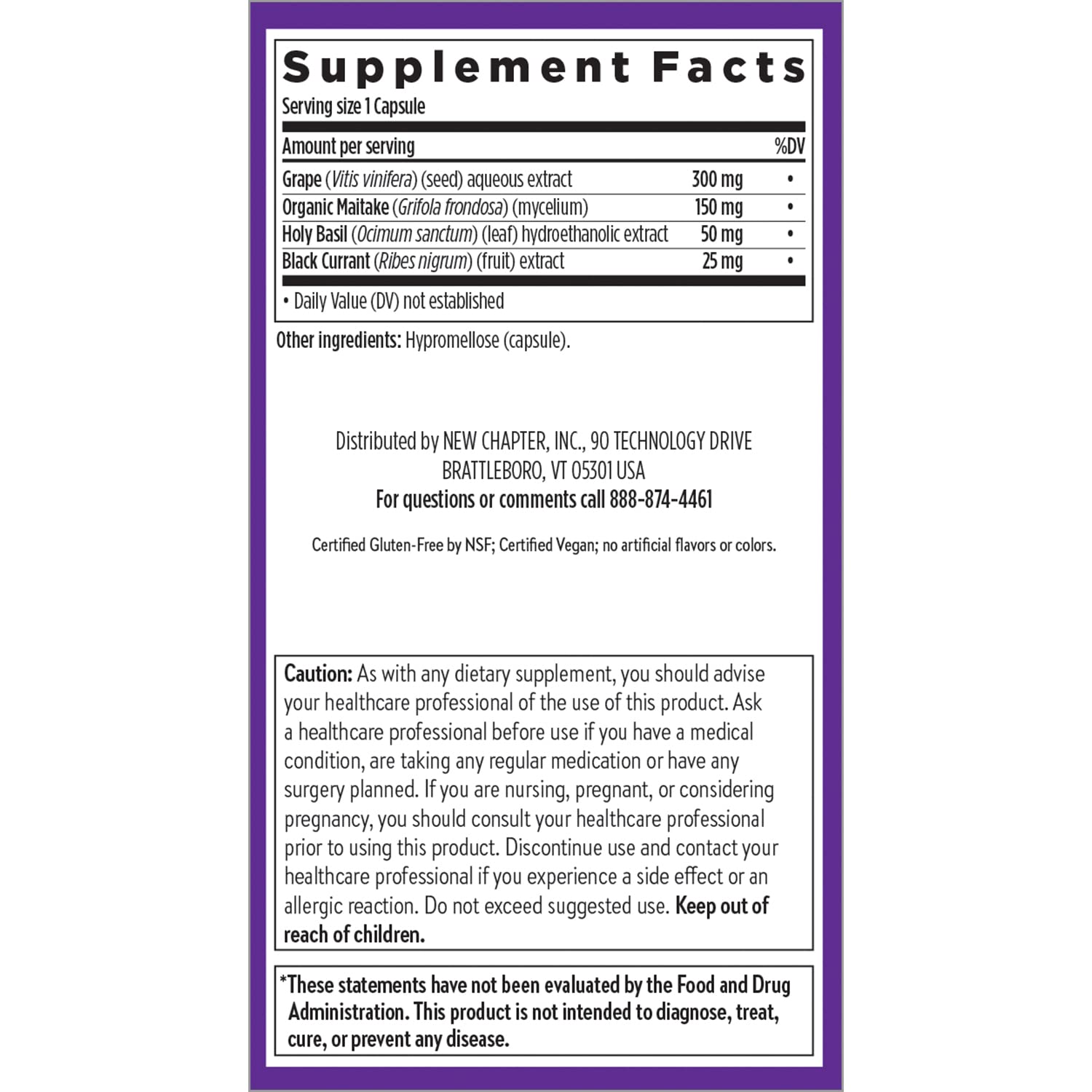 New Chapter Blood Pressure Supplement - Organic, Vegan, Non-GMO with Grapeseed & Black Currant for Healthy Circulation - 60 Capsules - Supports Heart Health for Active Lifestyles