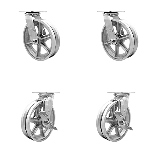 4 Swivel w/2 Top Lock Brakes