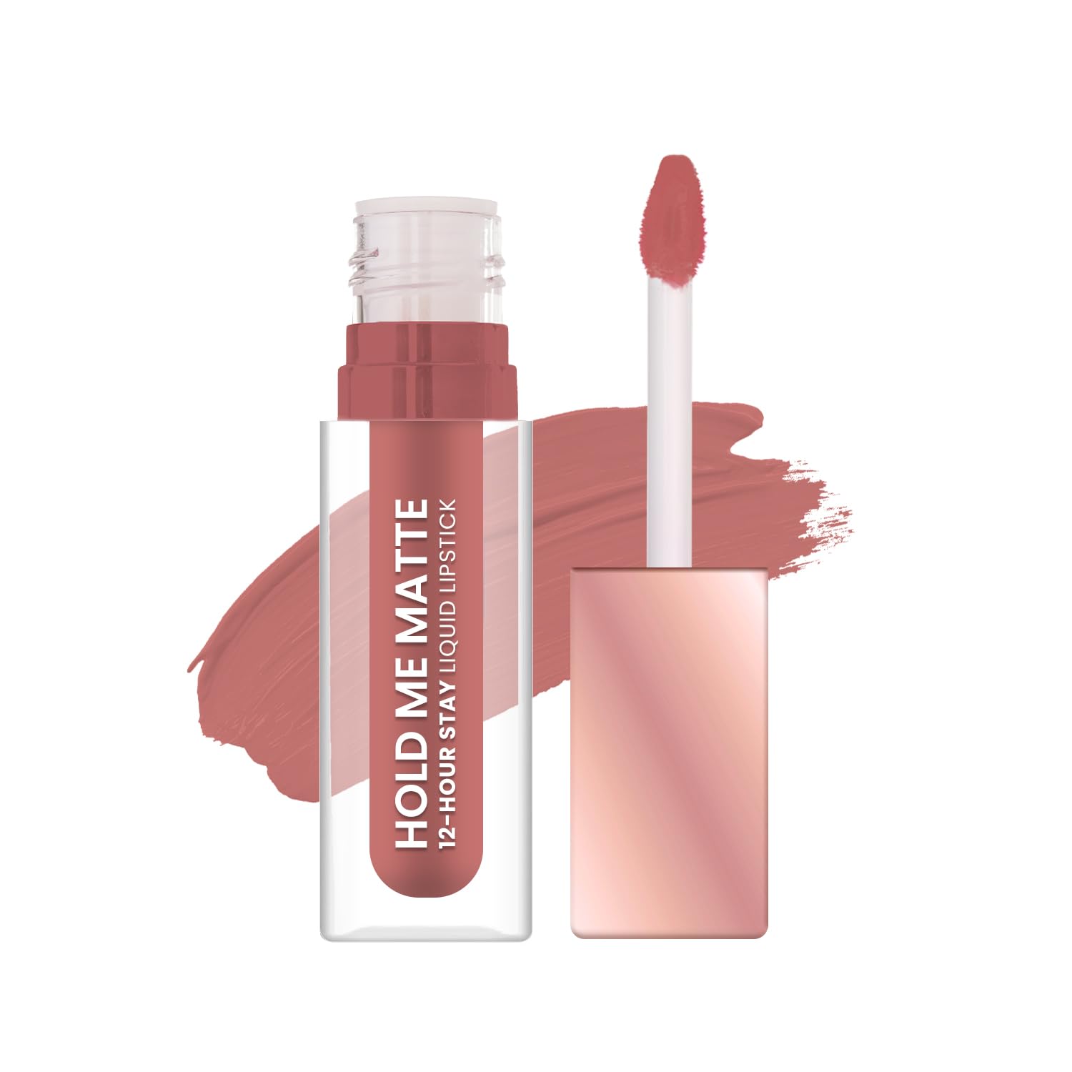 Swiss Beauty Hold Me Matte Liquid Lipstick - Long Lasting 12 Hours, Non-Transfer, Waterproof & Hydrating Lipstick in Cute Nude (4.5ml) | Perfect for Daily Wear, Parties & Special Occasions