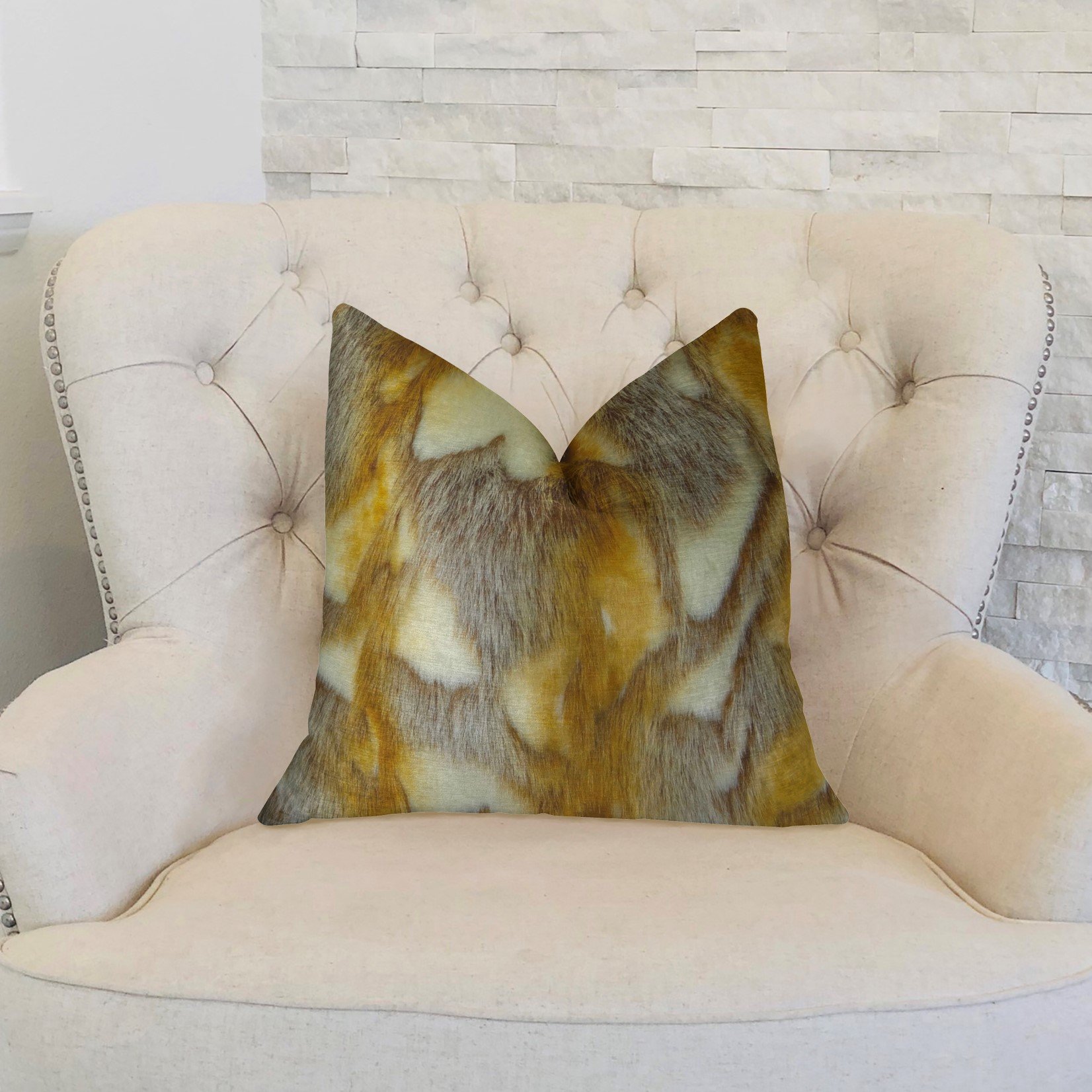 Plutus Elegant Brandy Fox Handmade Luxury Decorative Pillow 12x20 Inches - Perfect for Sofa, Bed & Home Decor
