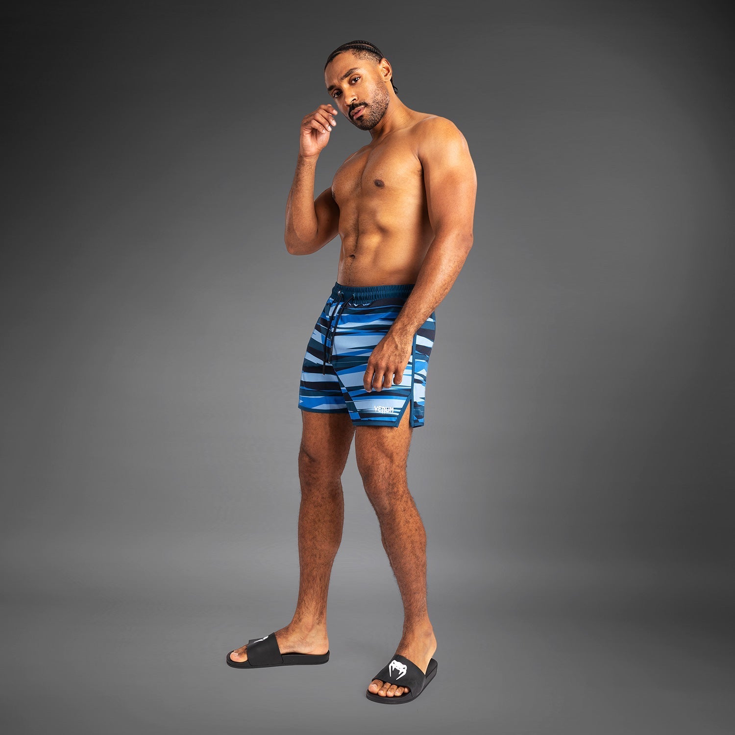 Venum Rapid Men's Board Shorts - Quick-Dry Swim Trunks for Surfing & Swimming - Shadow Blue - Perfect for Beach, Pool & Water Sports