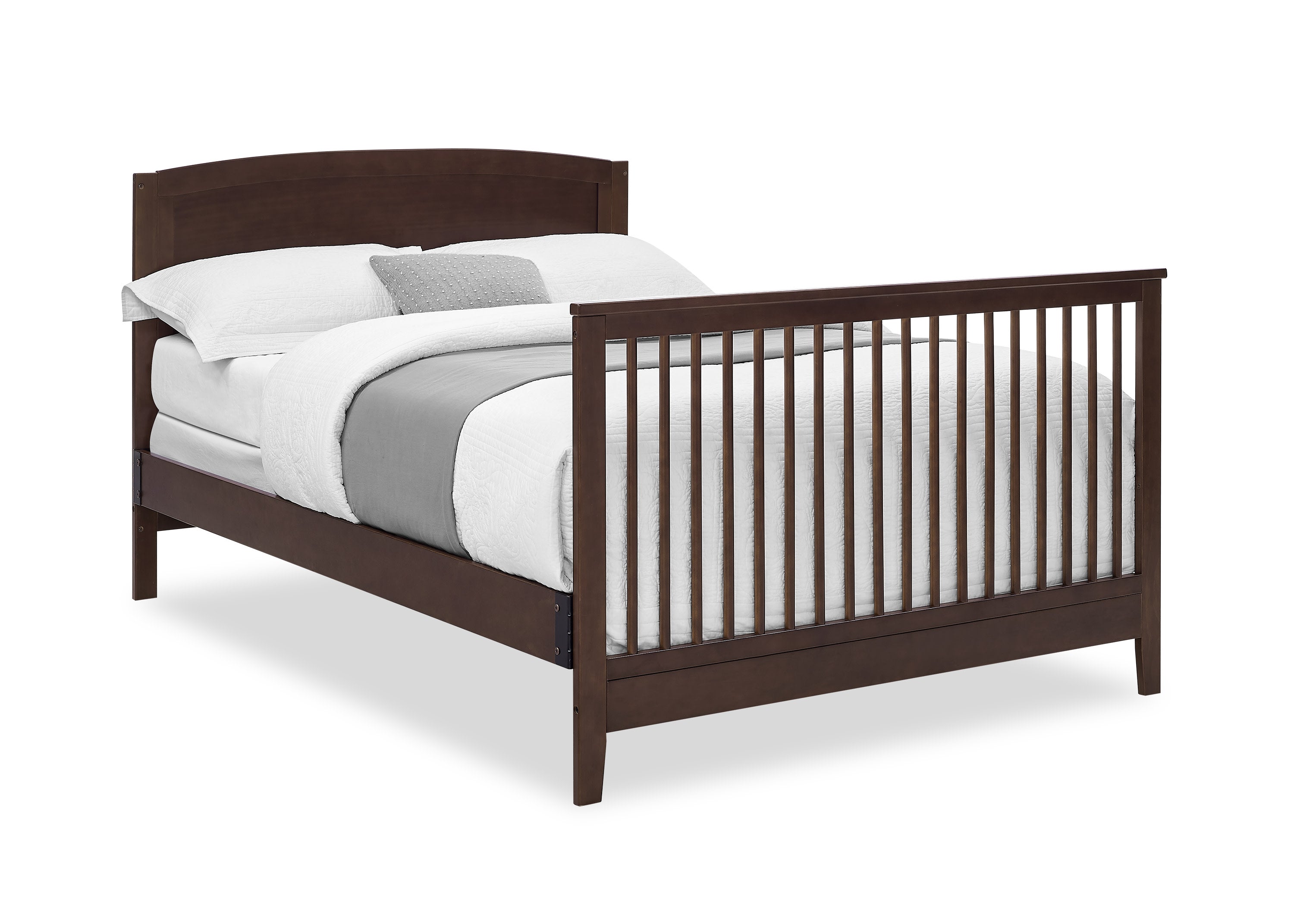 Campbell 6-in-1 Convertible Baby Crib - Toddler Bed & Full-Size Bed Conversion - Safe & Durable Nursery Furniture for Newborns to Teens - Perfect for Bedrooms, Daycares, and Guest Rooms