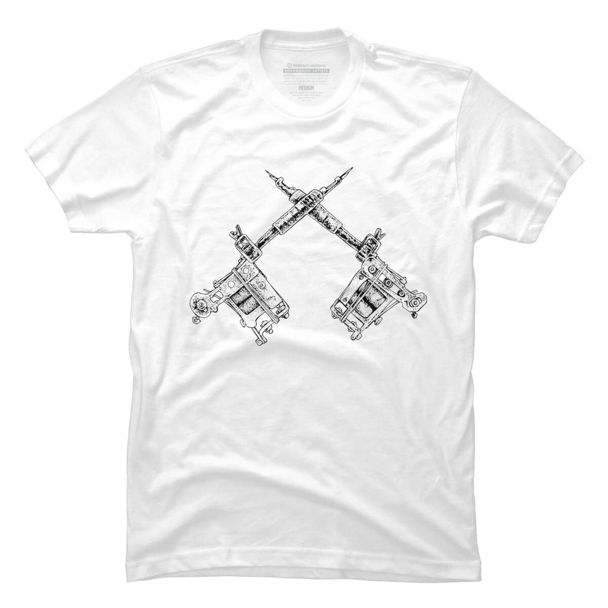 Vintage Tattoo Guns Graphic T-Shirt for Men - Cool Retro Tattoo Design by Matthew Britton - Perfect for Casual Wear, Street Style & Tattoo Enthusiasts
