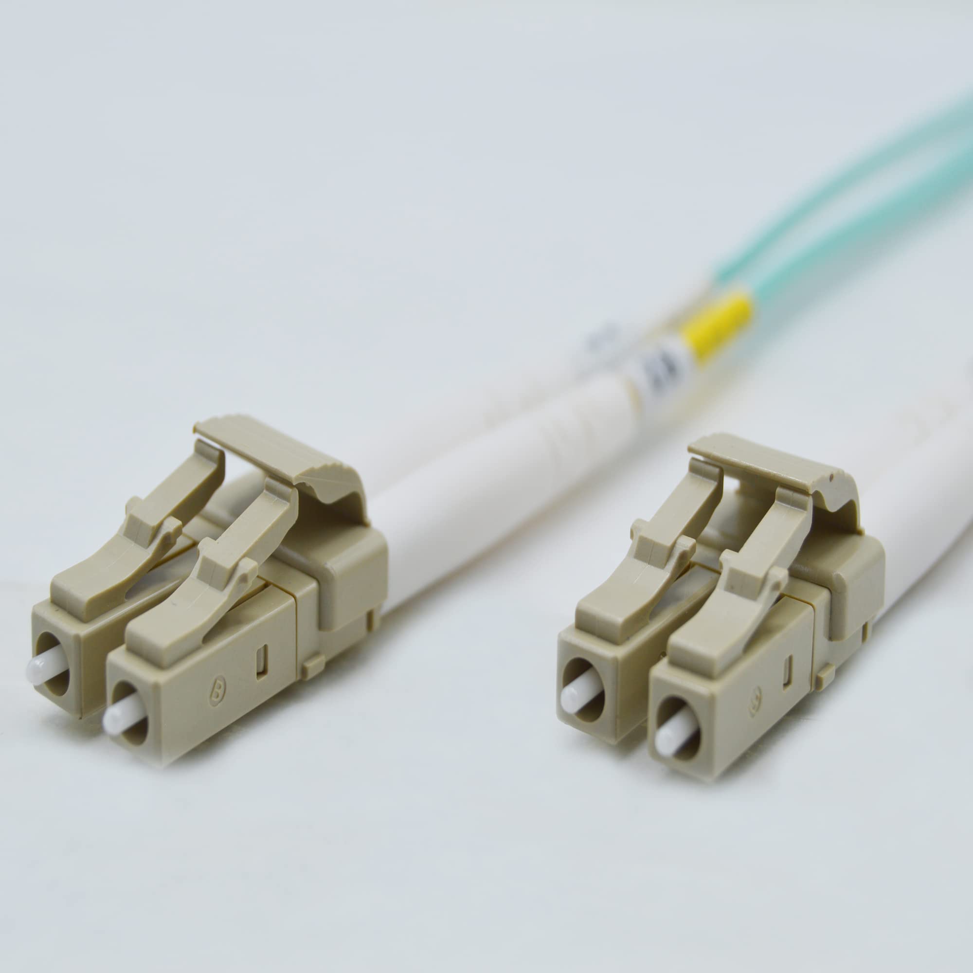 FCD 115M OM4 LC-LC Fiber Optic Cable - Bend Insensitive Plenum Rated Duplex 50/125 Multimode Jumper for 10G/40G/100G Networks (115 Meter/377.29ft) - Ideal for Data Centers, Server Rooms & High-Speed Networking Applications