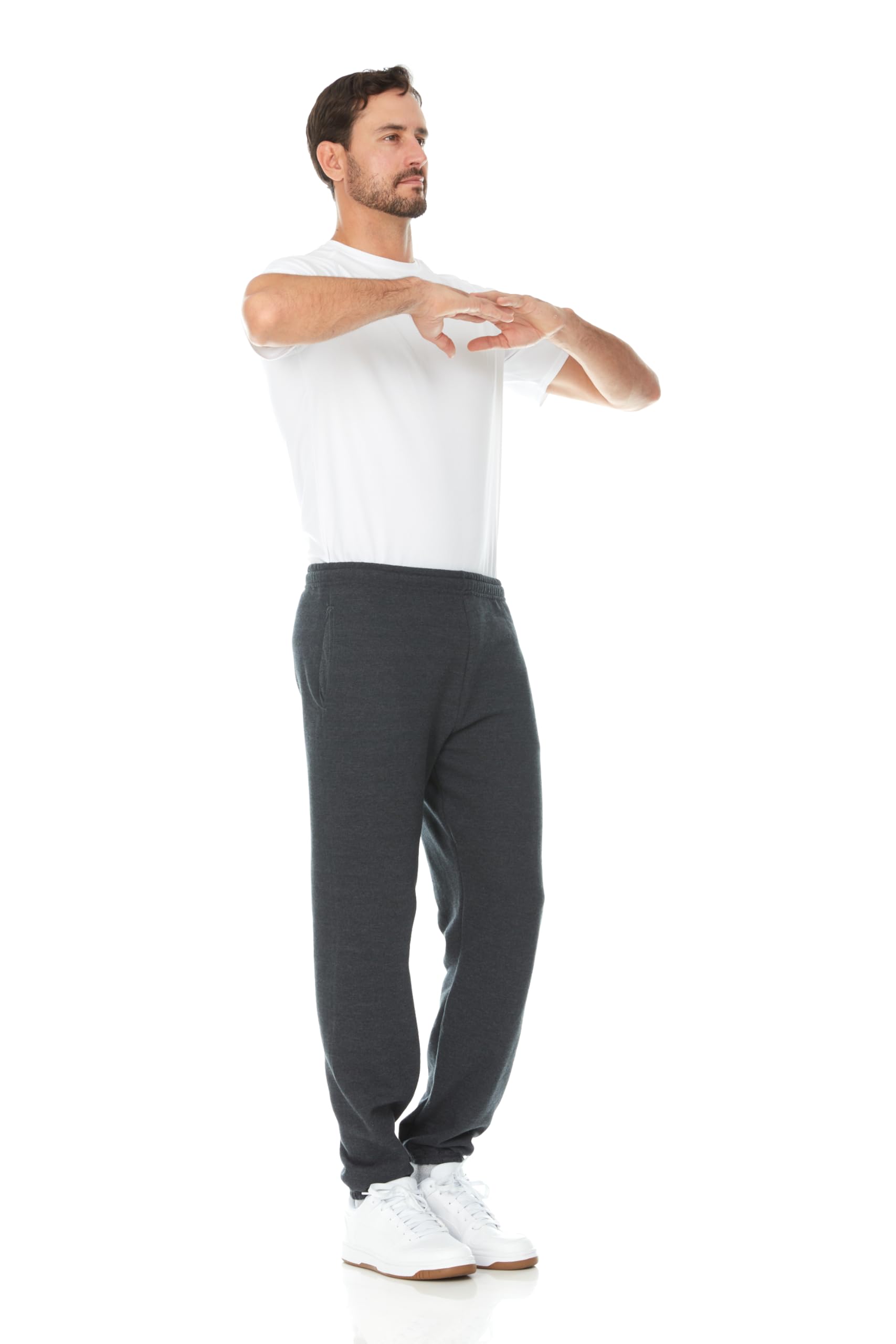 Yacht & Smith 36 Pack Men's Jogger Sweatpants - Wholesale Bulk Comfortable Casual Pants for Homeless Shelter Donations, Gym, Lounge & Everyday Wear