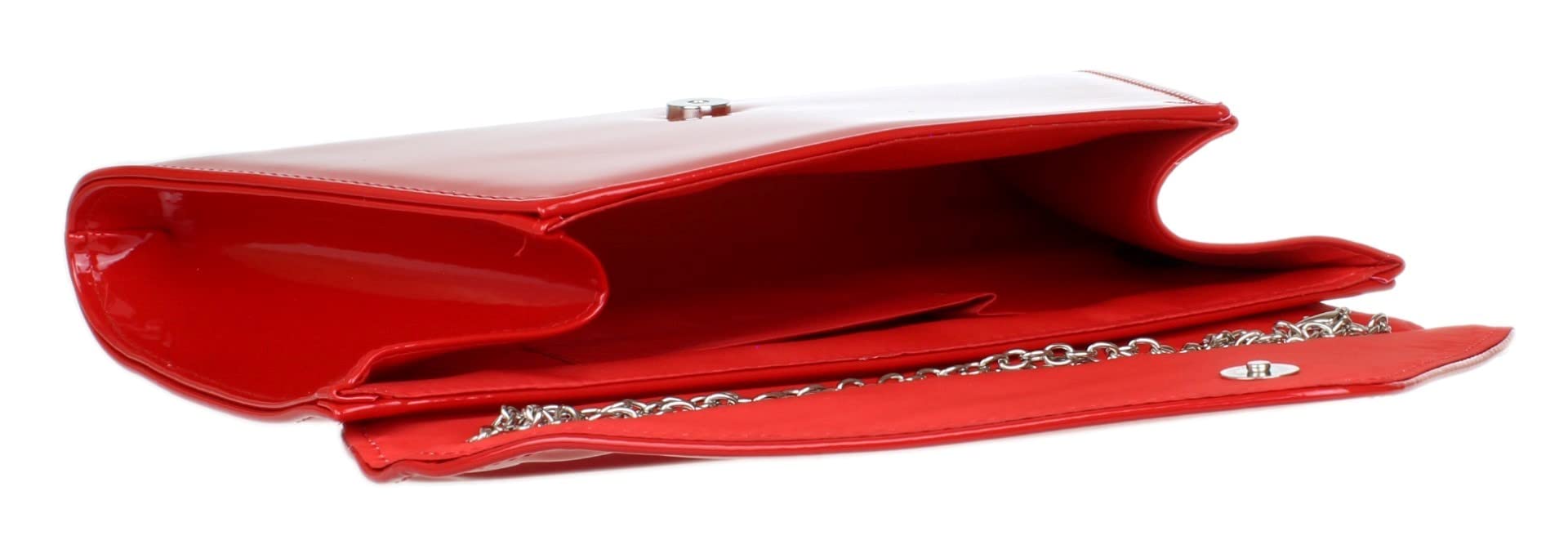 Stylish Women's Patent Faux Leather Envelope Clutch Bag - Elegant Evening Purse for Parties, Weddings & Special Occasions