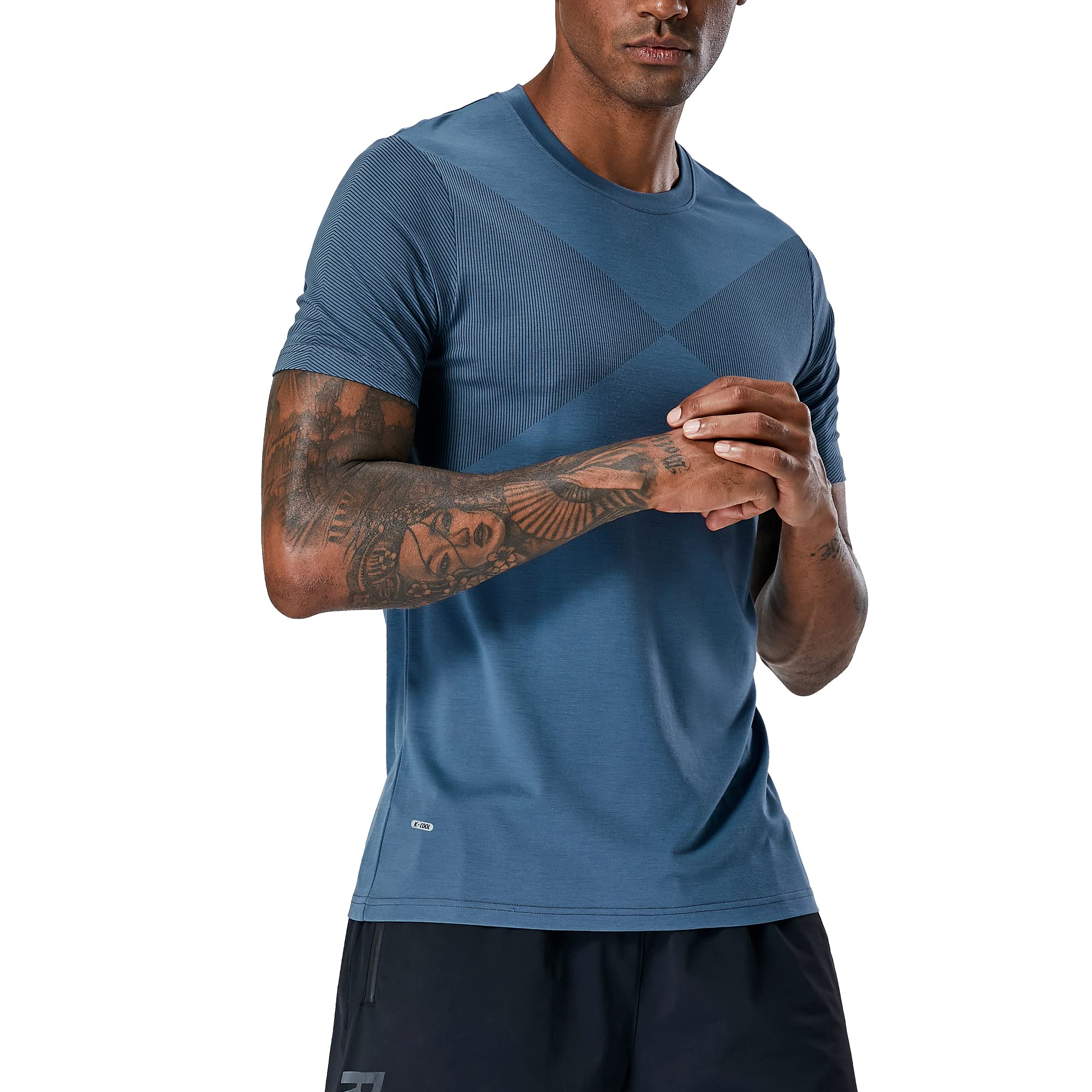 Men's Workout Shirts - Slim Fit Short Sleeve Moisture Wicking Crew Neck T-Shirts for Gym, Running & Active Lifestyle