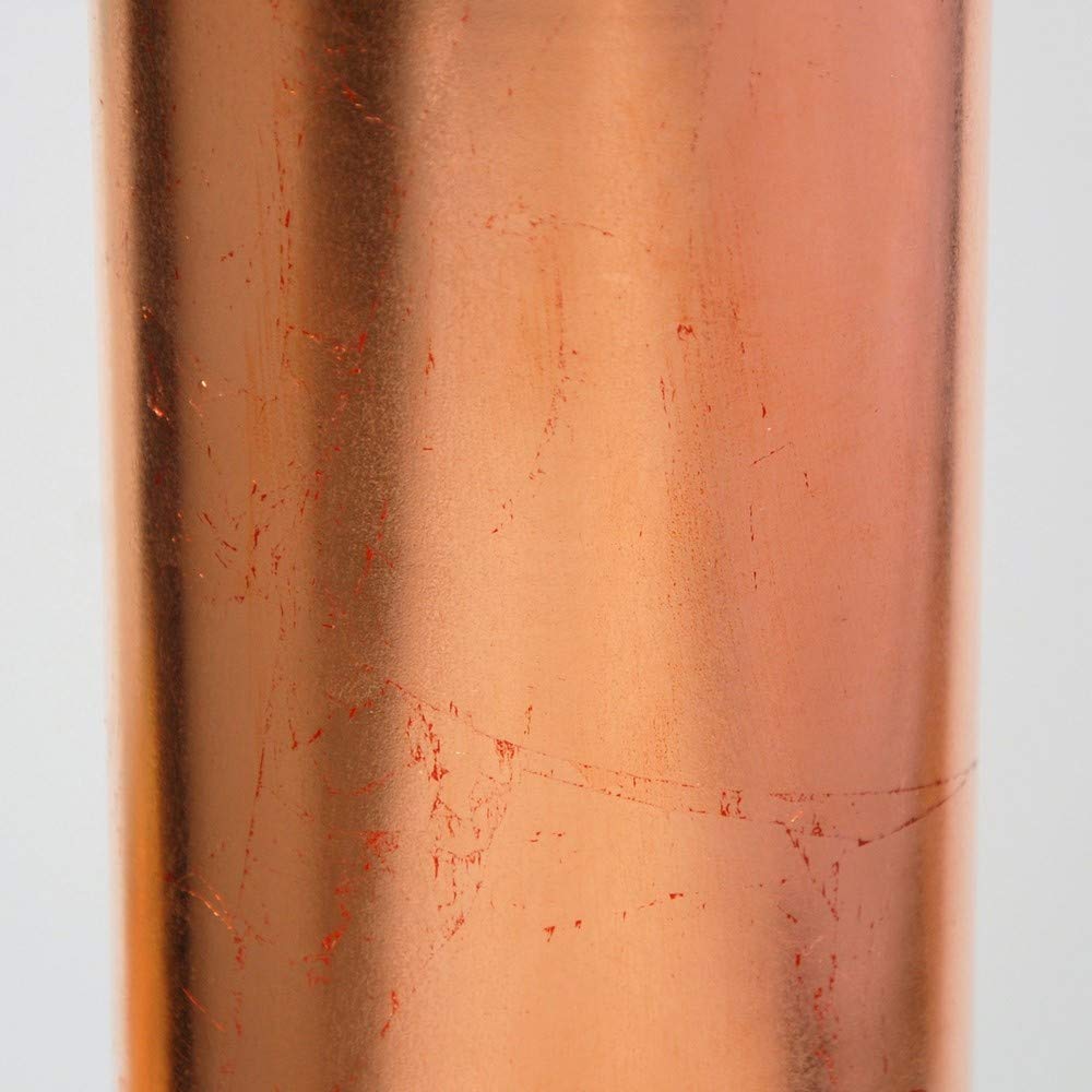 9-Inch Red Pomegranate Gilded Hurricane Vase in Rose Gold - Elegant Home Decor for Wedding Centerpieces, Dining Table Decor, and Mantel Displays