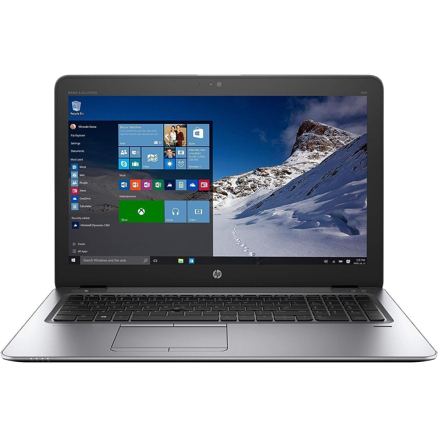 Renewed HP EliteBook 850 G3 Laptop - Intel Core i5-6300U 6th Gen 2.4GHz, 8GB RAM, 256GB SSD, Windows 10 Pro 64-bit with Webcam | Perfect for Business, Remote Work & Student Use