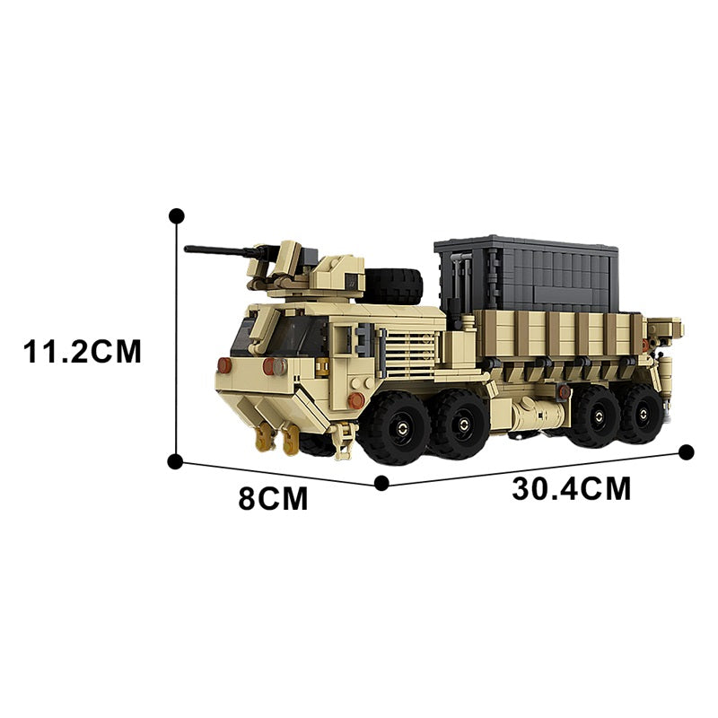990pcs MOC 177525 Oshkosh HEMTT M985A4 Heavy Expanded Mobility Tactical Truck Building Blocks Set - Military Vehicle Model Kit for Adults & Teens - Perfect for Collectors, Display & DIY Construction Projects