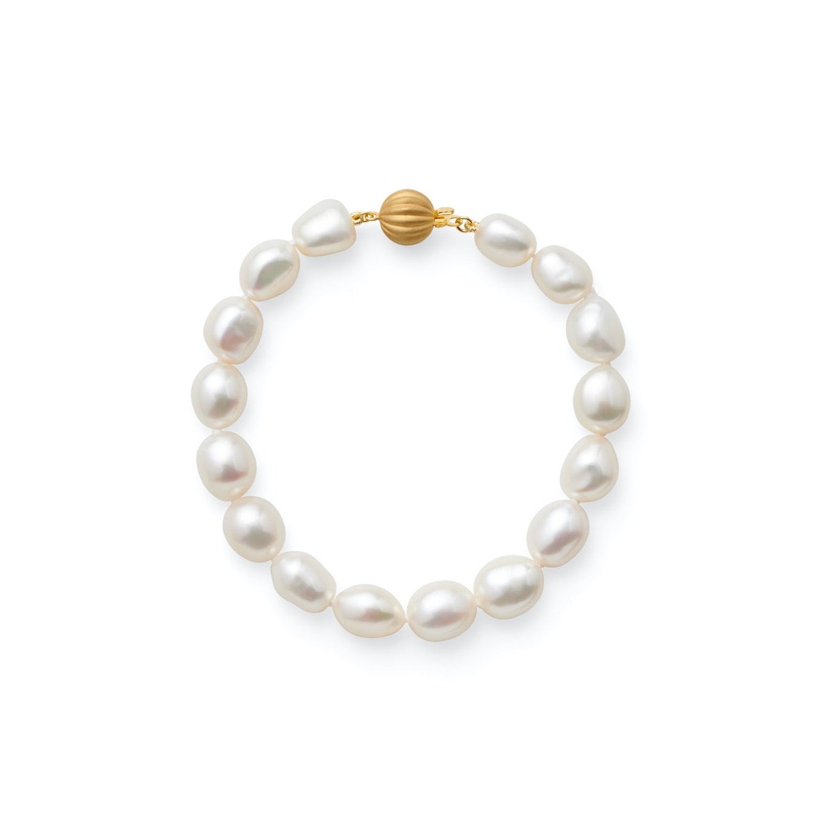Elegant Baroque White Pearl & Gold Bracelet for Women - Vintage Luxury Jewelry Gift for Wedding, Party & Special Occasions