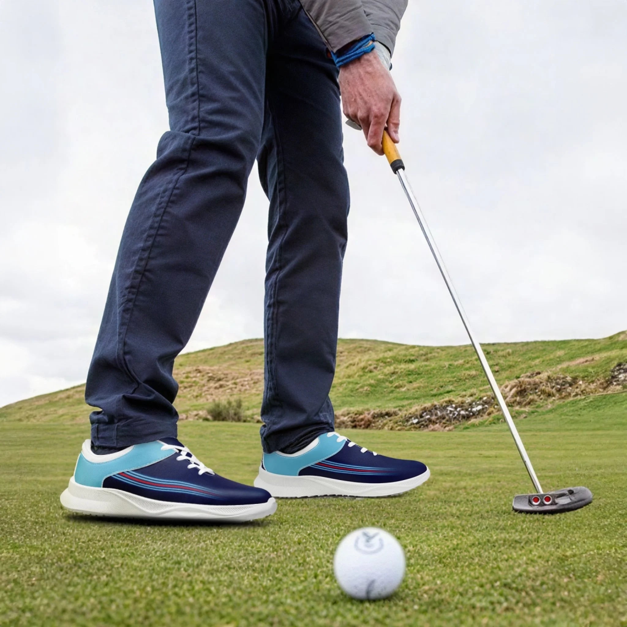 Custom Golf Performance Sneakers - Personalized Durable Athletic Shoes for POD Resellers | Breathable Comfort for Golfing & Casual Wear (Model: FN062 25020099)