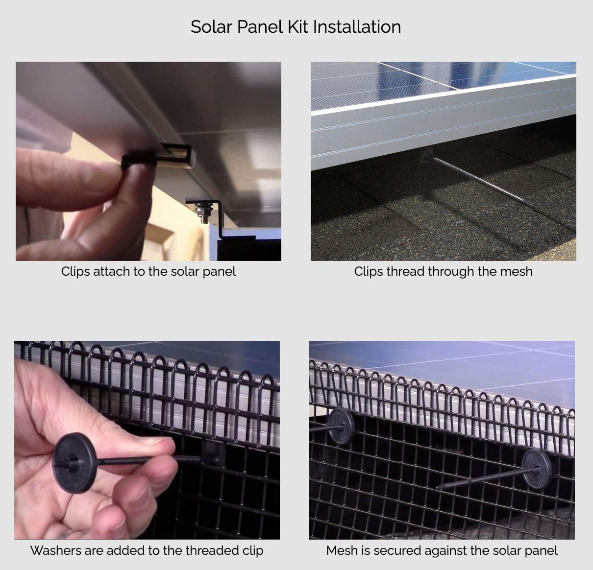 Professional Grade Solar Panel Bird Proofing Kit - 25' x 8
