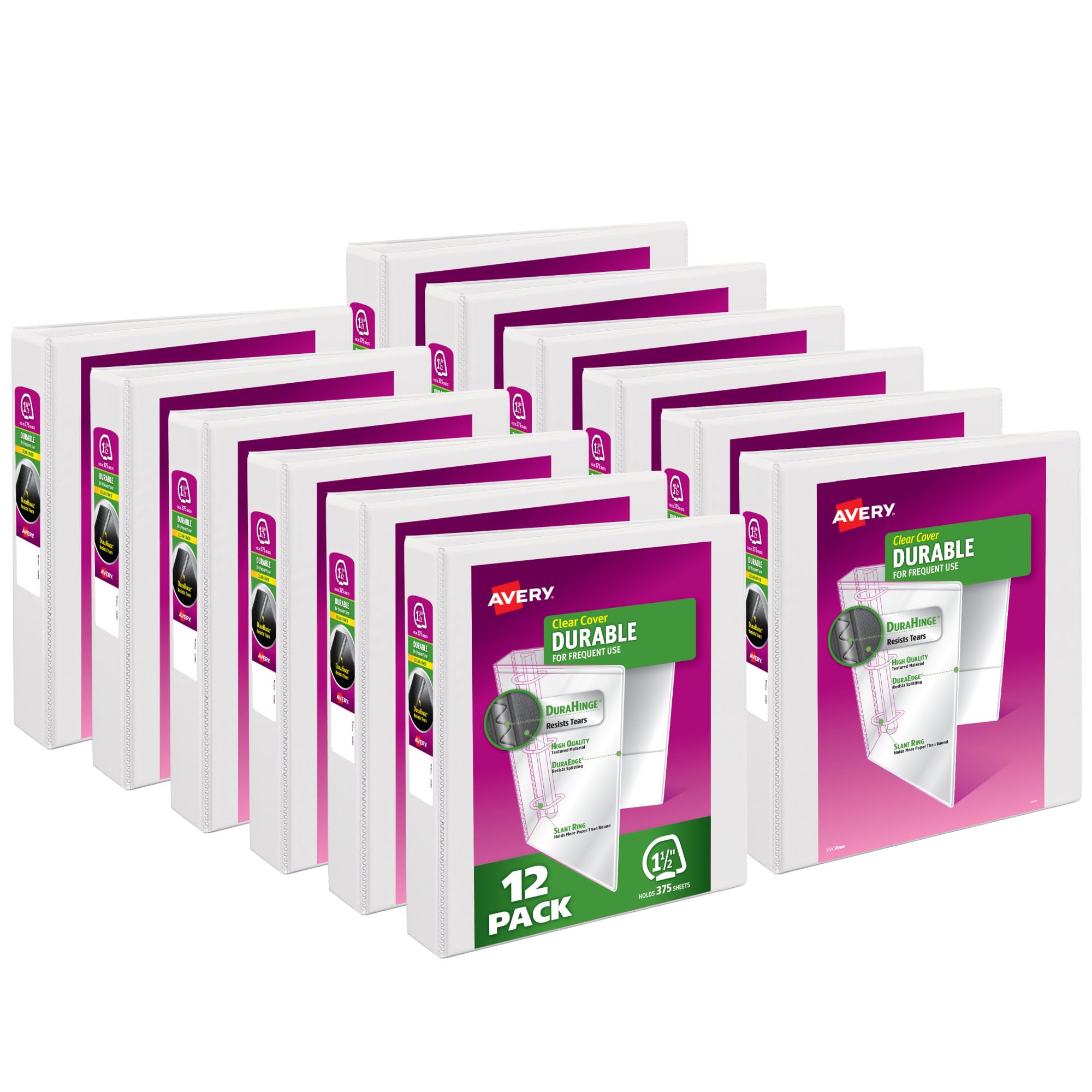 Avery Durable View 3 Ring Binders 1.5