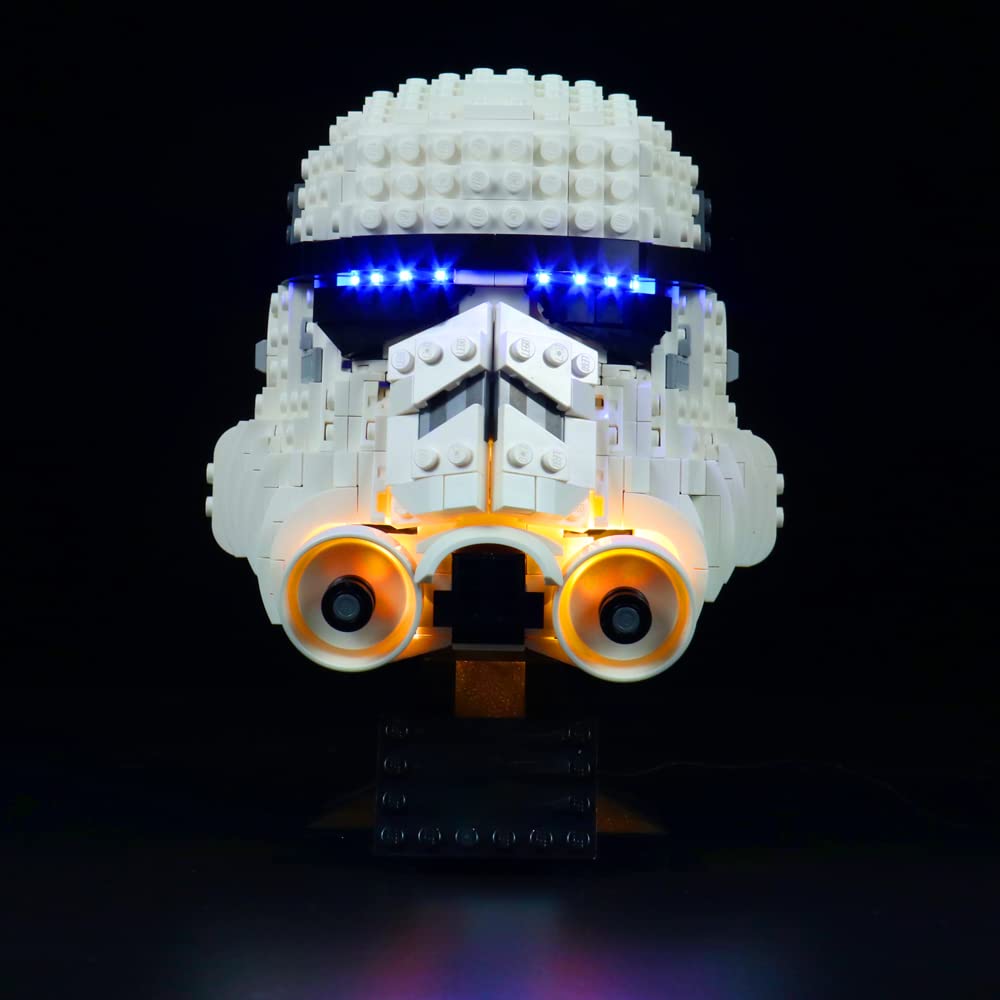 LED Lighting Kit for Lego Star Wars Stormtrooper Helmet 75276 - DIY Decoration Lights for Lego Models (Lights Only) - Enhance Your Star Wars Display & Night Light for Collectors